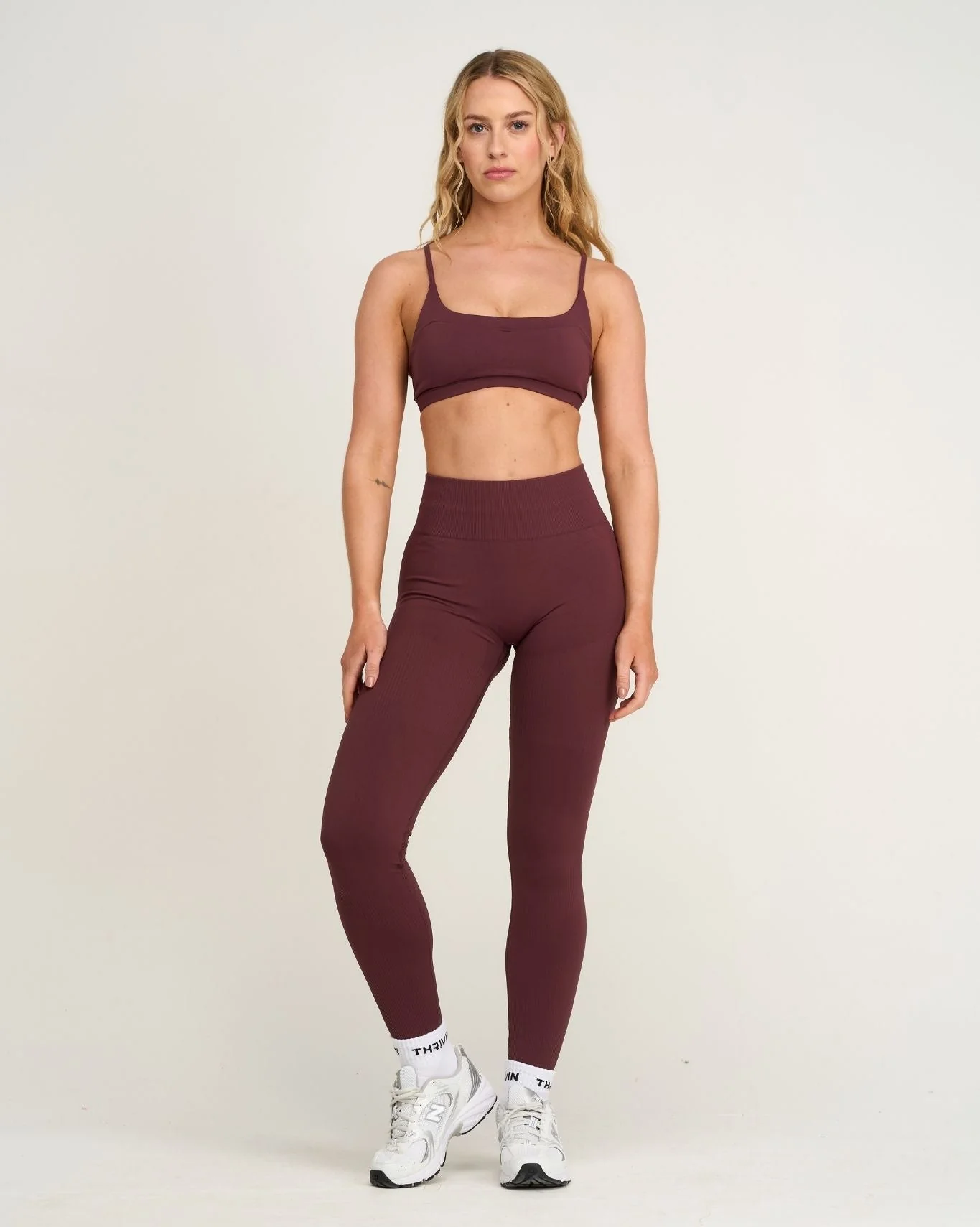 Elevate™ Sculpting High Waist Scrunch Leggings | Dark Mauve - Image 2