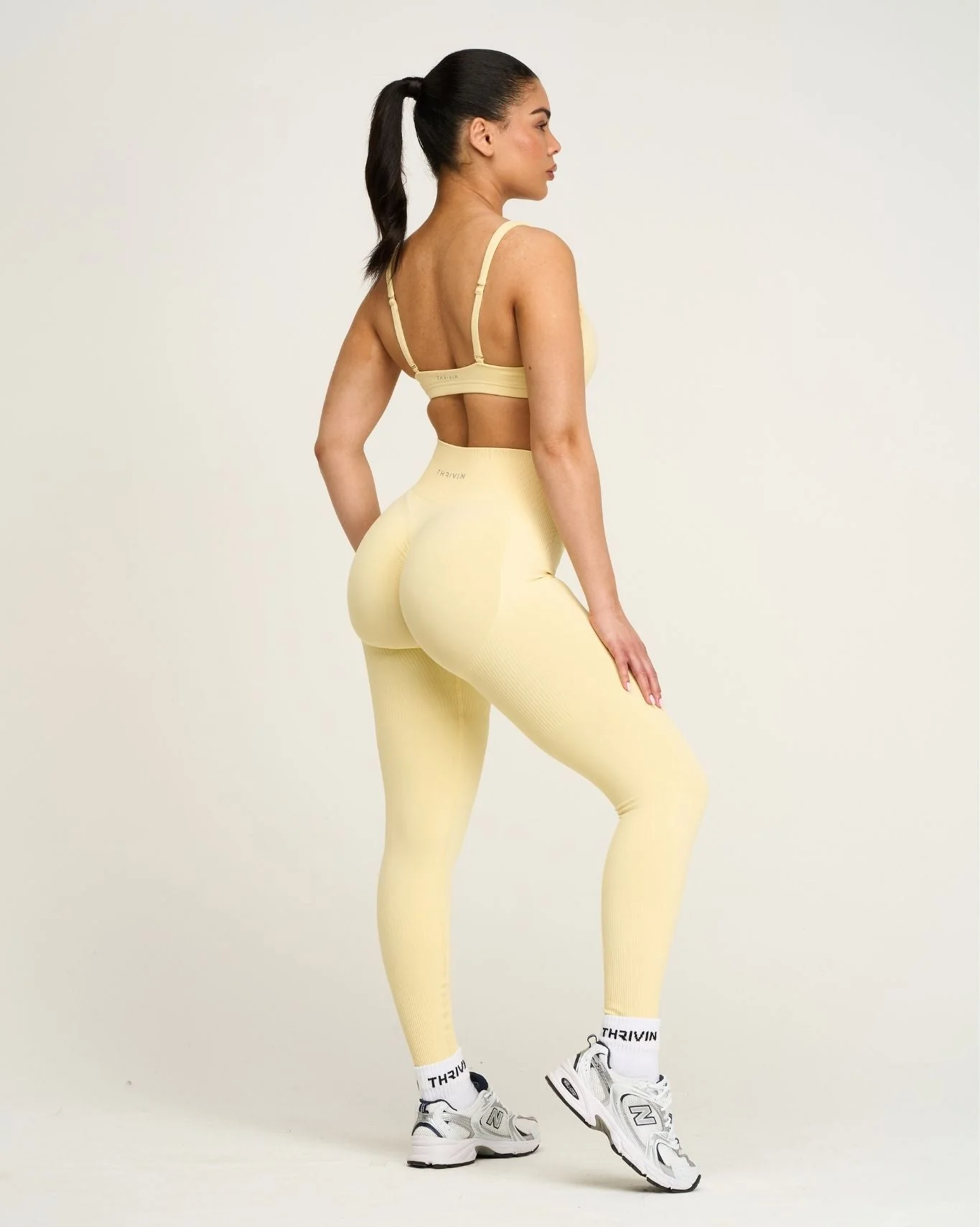 Elevate™ Sculpting High Waist Scrunch Leggings | Golden Butter - Image 2