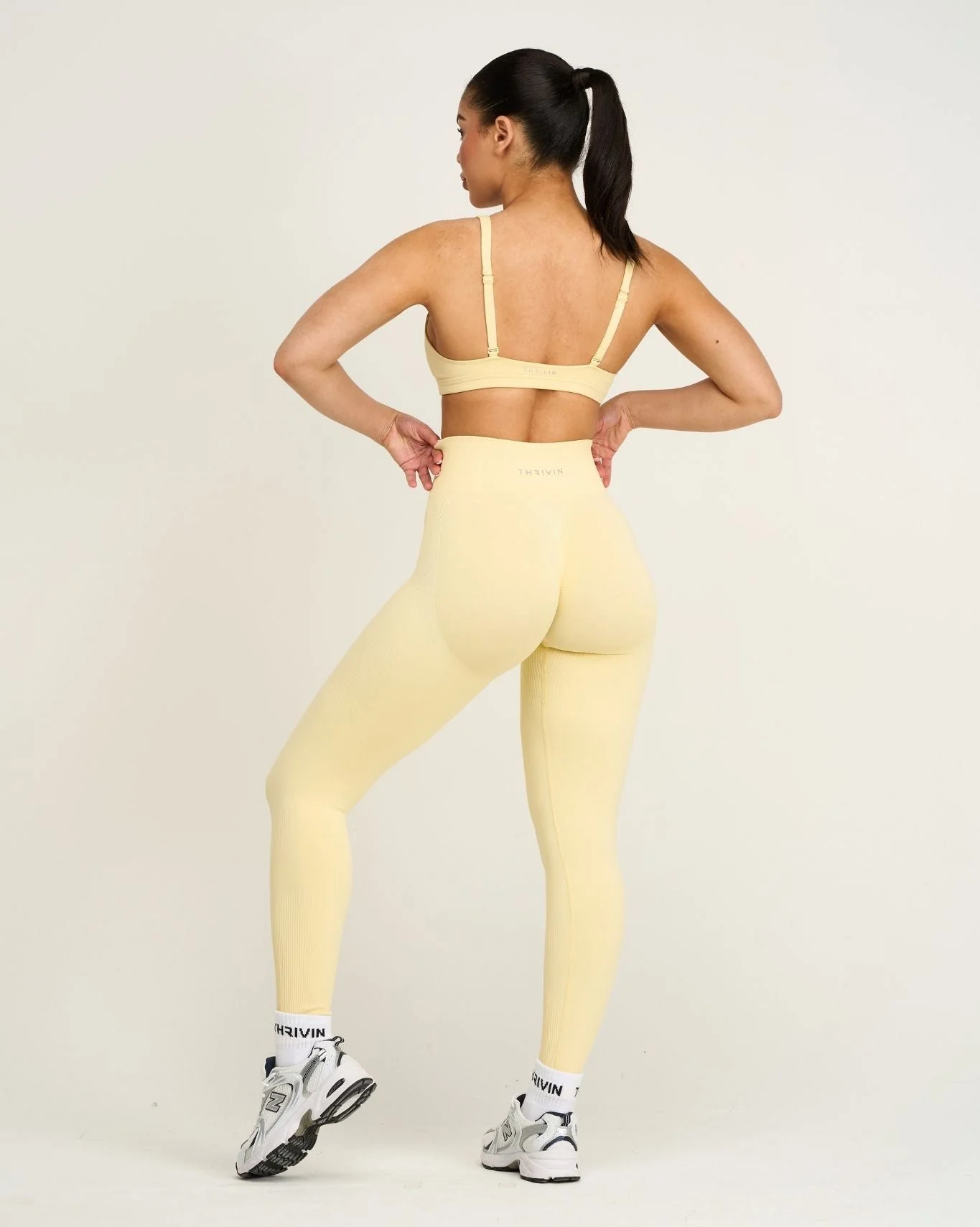 Elevate™ Sculpting High Waist Scrunch Leggings | Golden Butter - Image 3