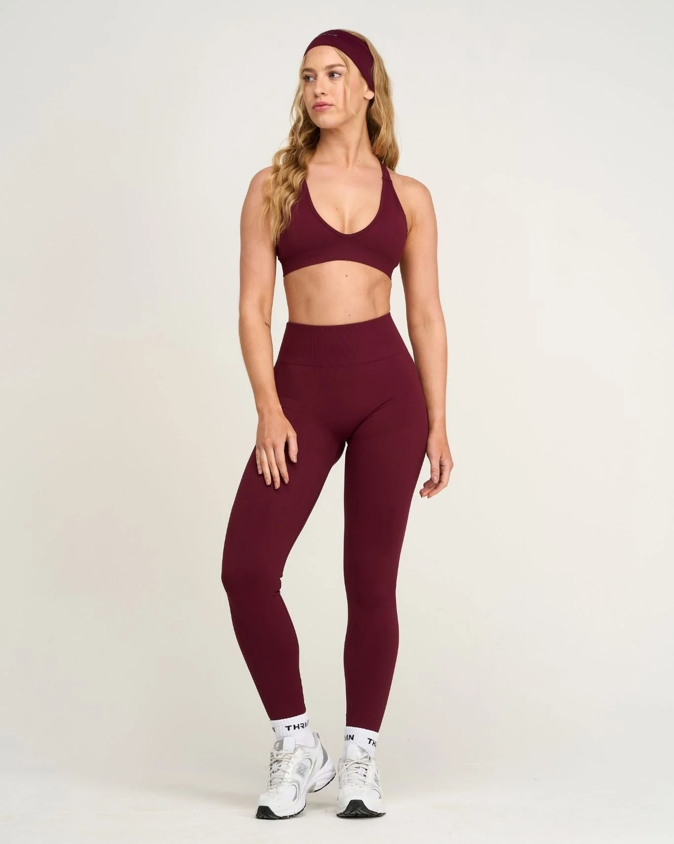 Elevate™ Sculpting High Waist Scrunch Leggings | Merlot - Image 2