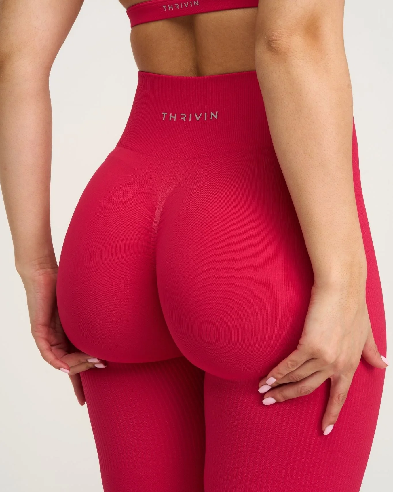 Elevate™ Sculpting High Waist Scrunch Leggings | Strawberry - Image 2