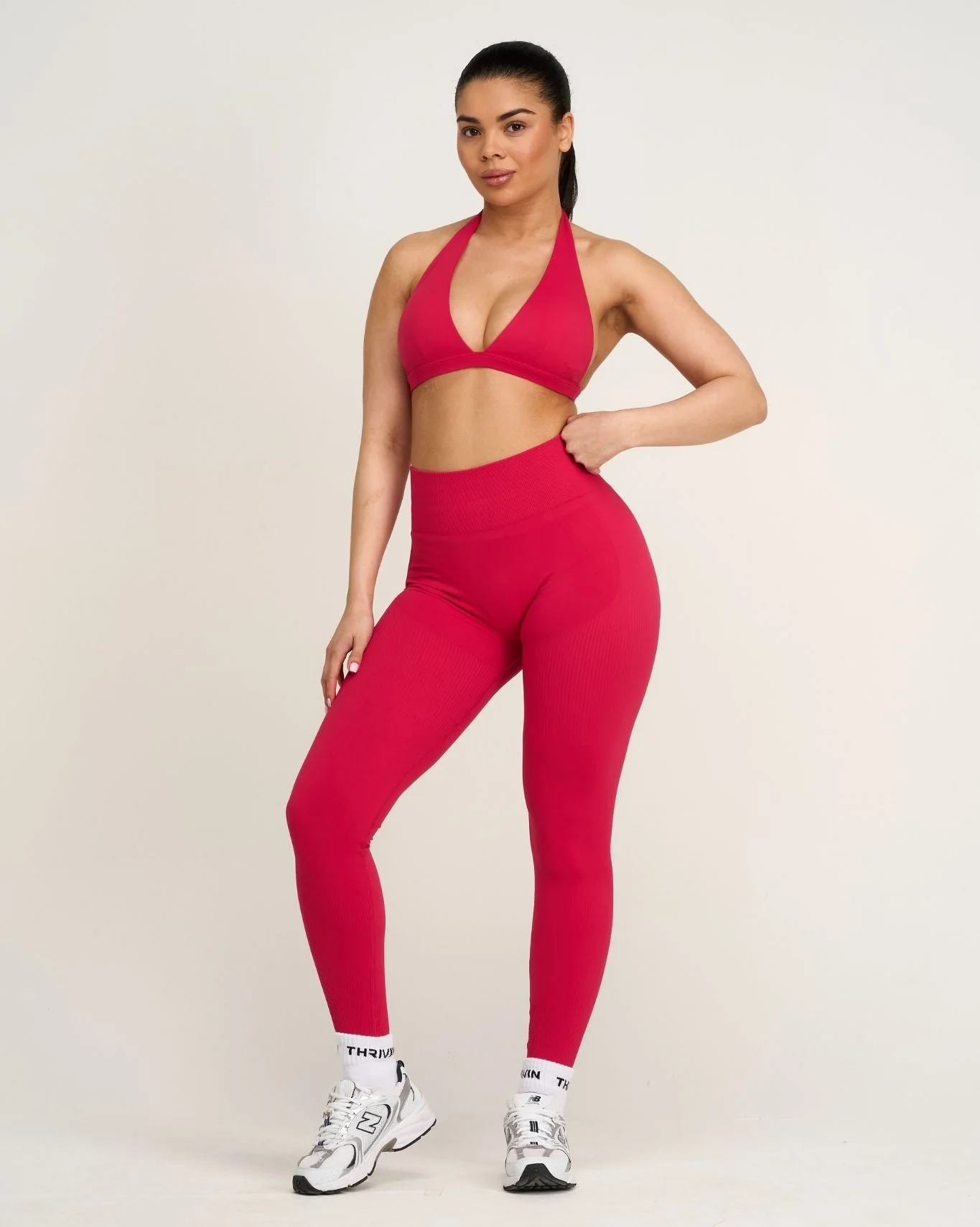 Elevate™ Sculpting High Waist Scrunch Leggings | Strawberry - Image 3