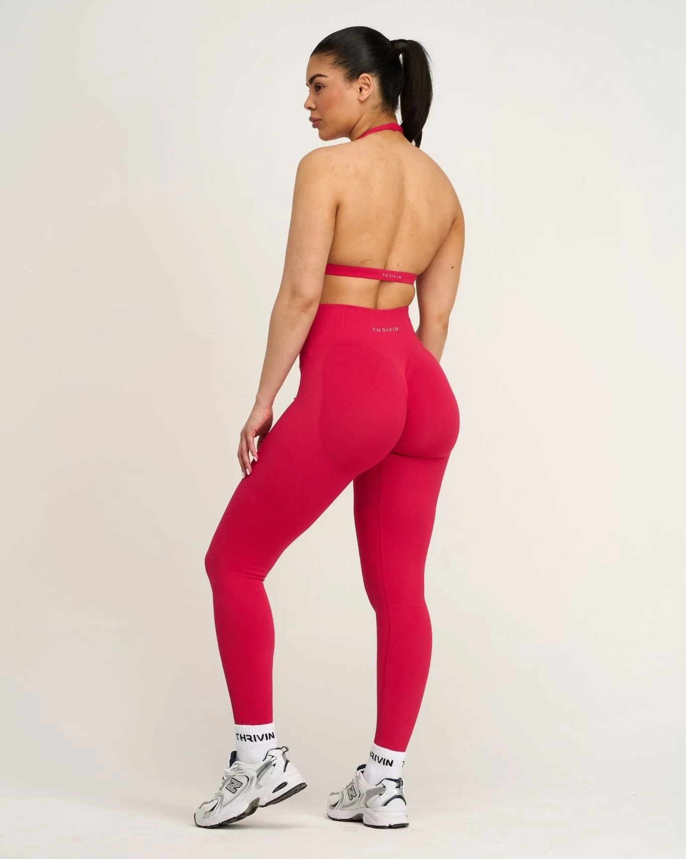 Elevate™ Sculpting High Waist Scrunch Leggings | Strawberry - Image 4