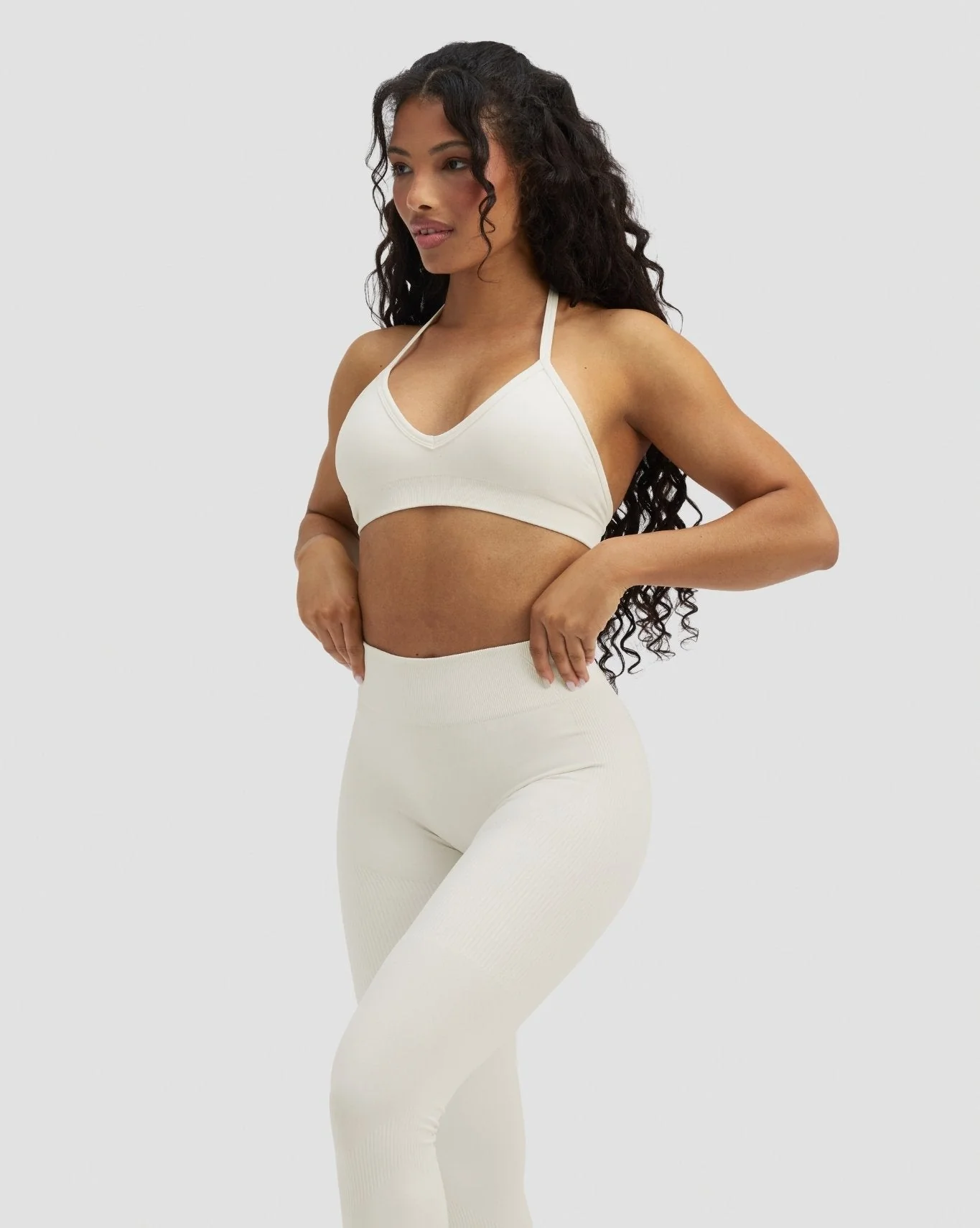 Elevate™ Sculpting Mid Waist Scrunch Leggings | Cream - Image 6