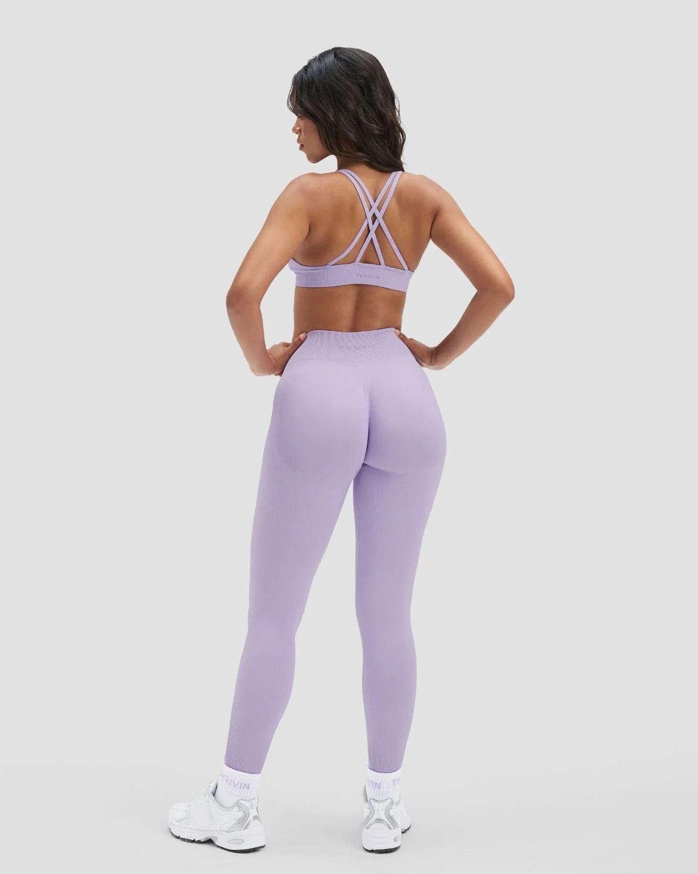 Elevate™ Sculpting Mid Waist Scrunch Leggings | Lilac - Image 6