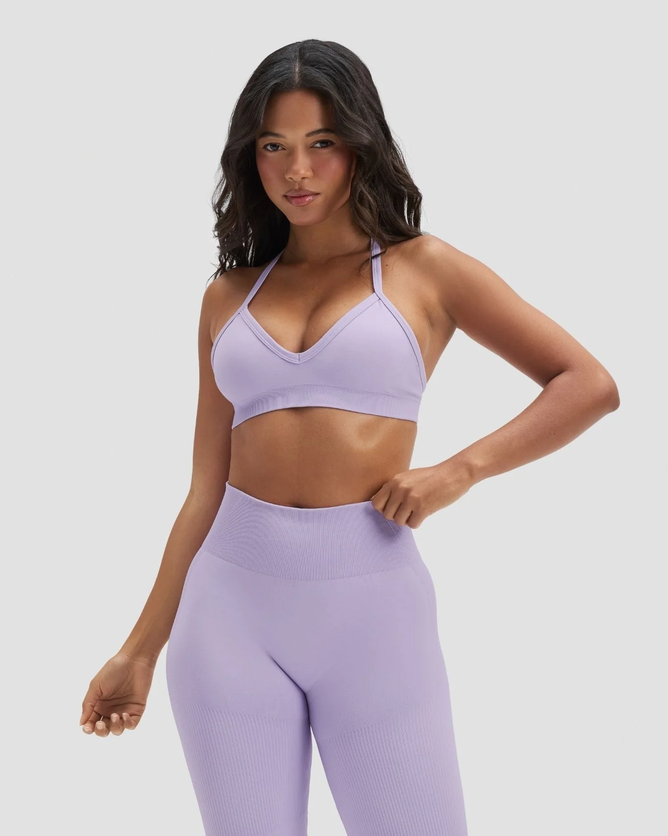 Elevate™ Sculpting Seamless Adjustable Halter Bra | Lilac - Image 4
