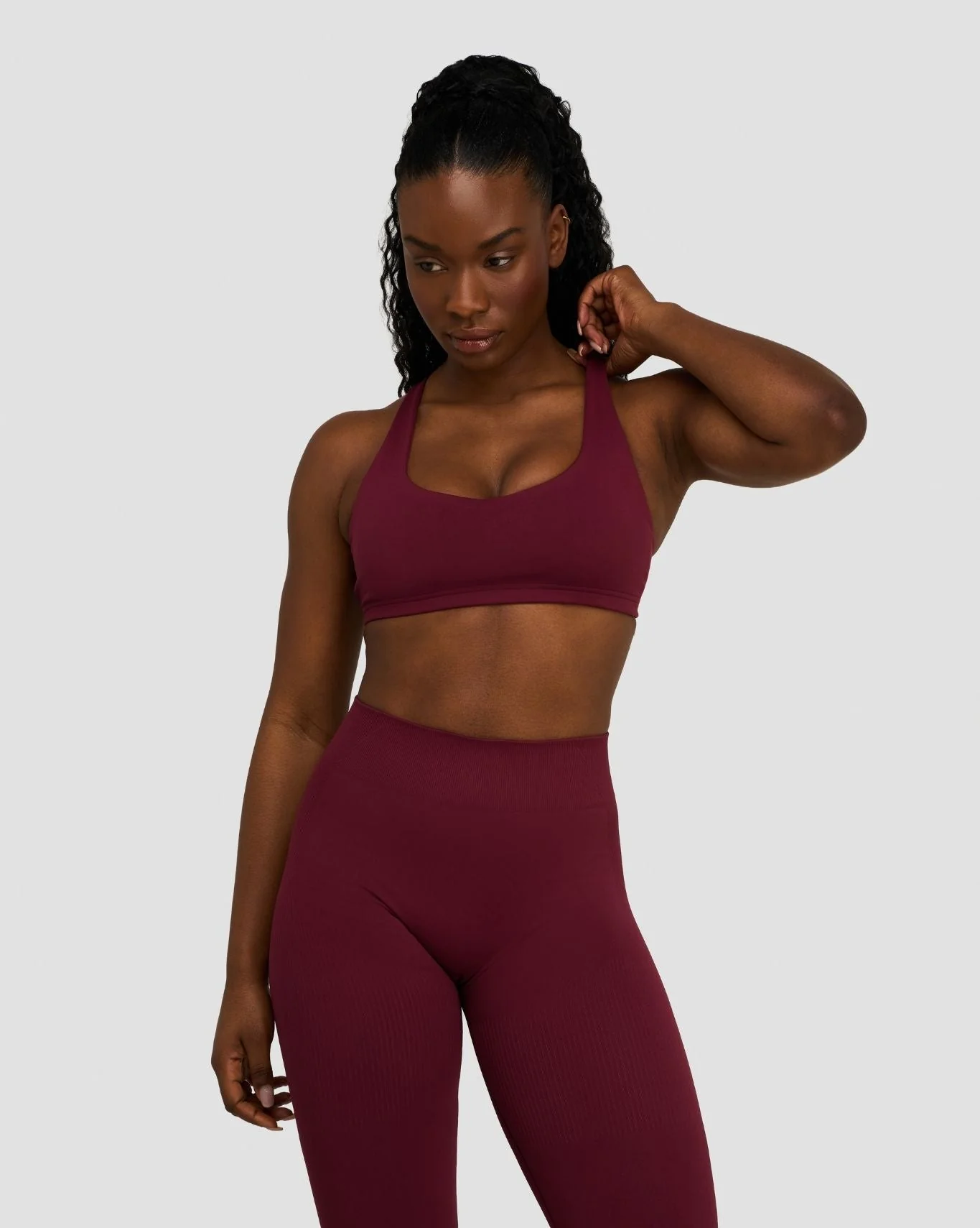 Elevate™ Sculpting Medium Impact Multiway Bra | Merlot - Image 4