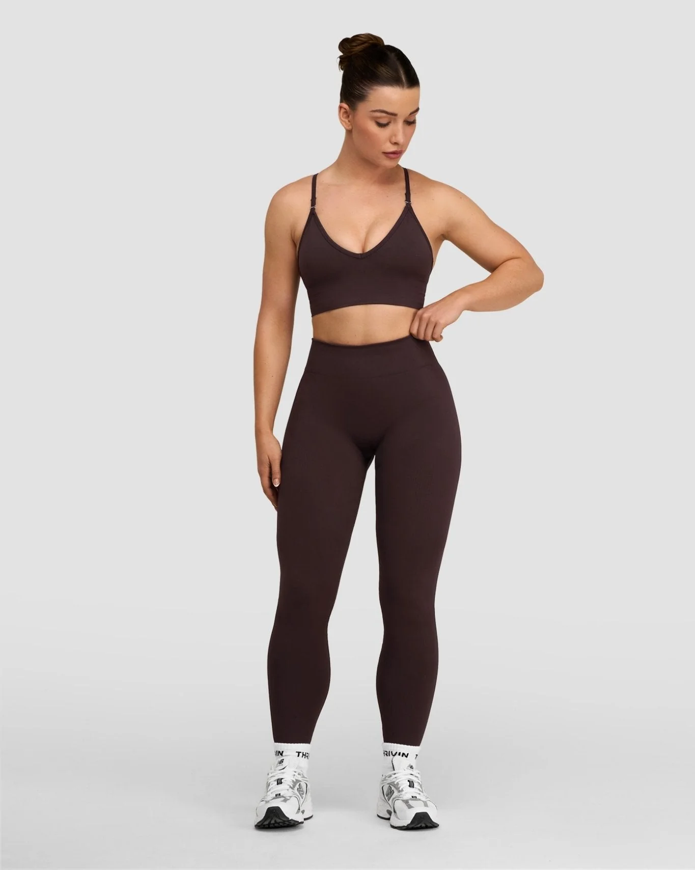 Elevate™ Sculpting Mid Waist Scrunch Leggings | Coffee - Image 3