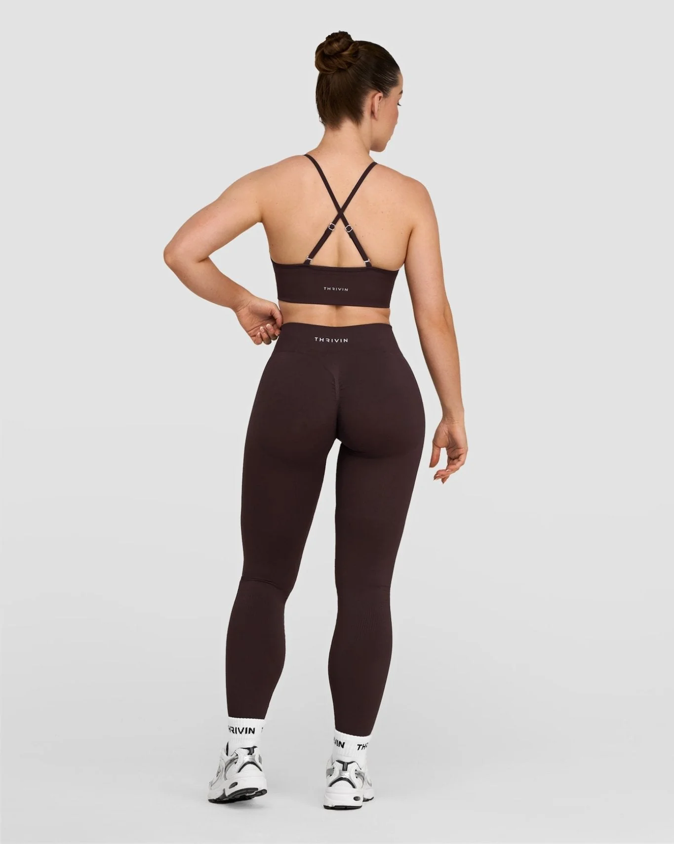 Elevate™ Sculpting Mid Waist Scrunch Leggings | Coffee - Image 5