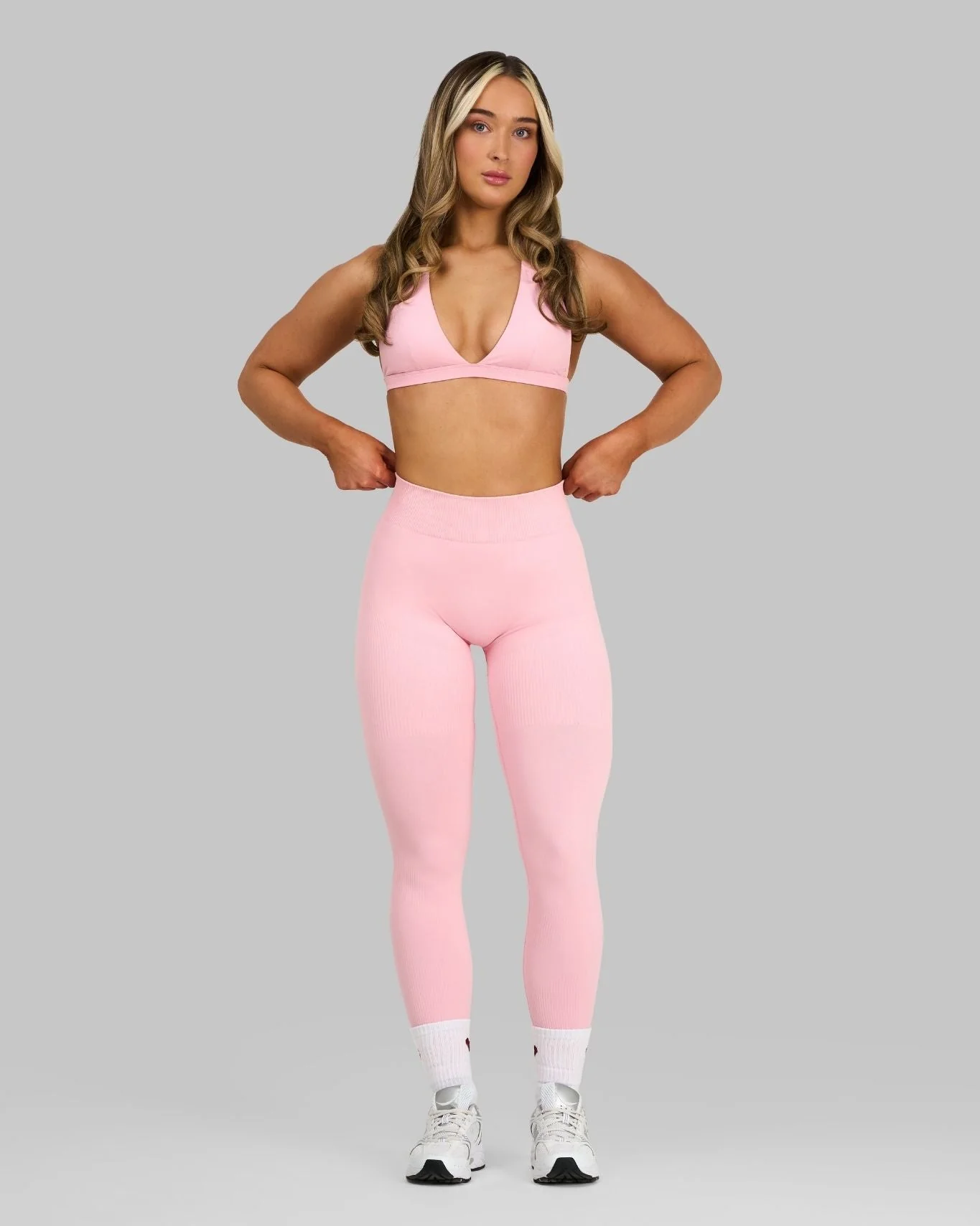 Elevate™ Sculpting Mid Waist Scrunch Leggings | Cotton Pink - Image 4