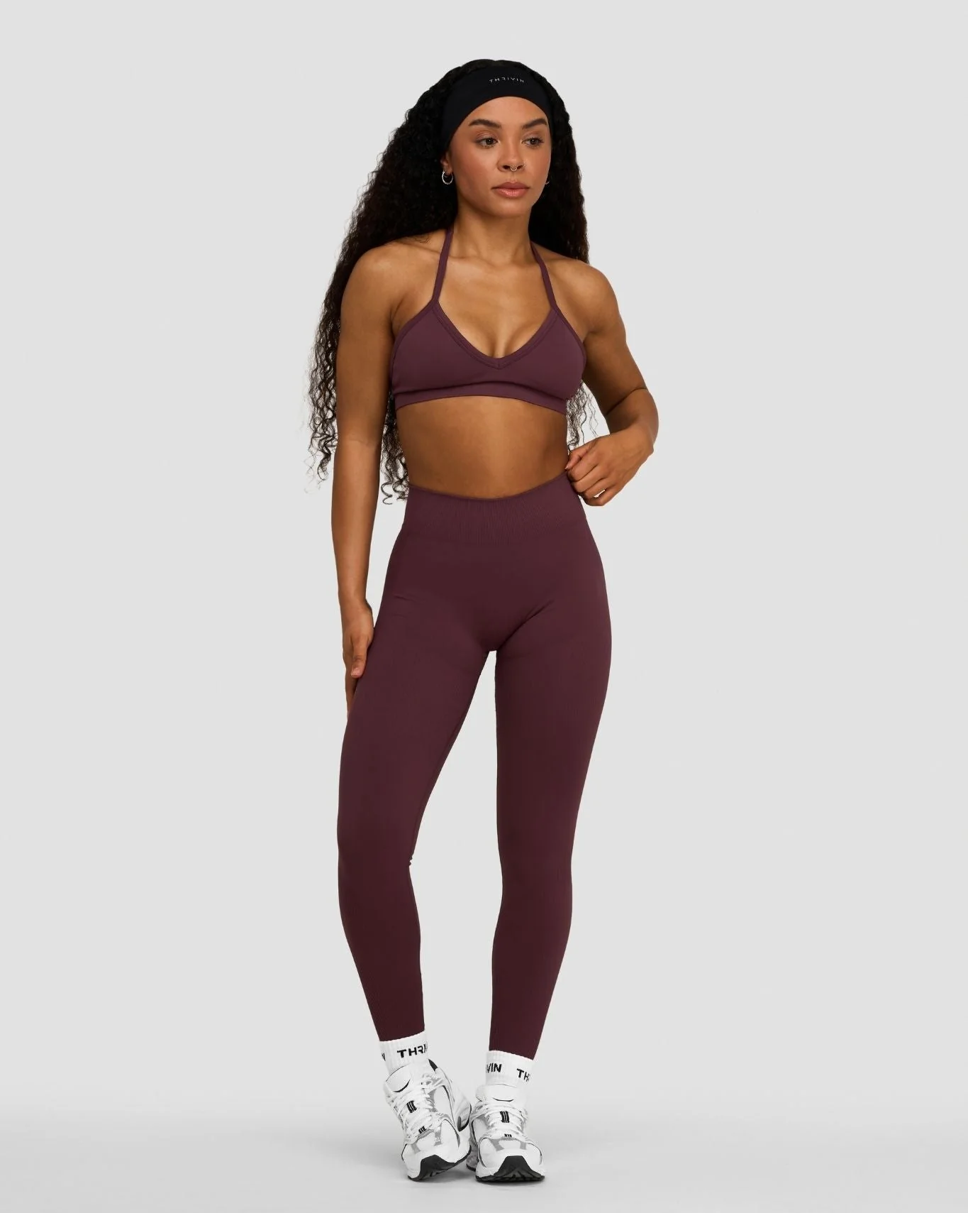 Elevate™ Sculpting Mid Waist Scrunch Leggings | Dark Mauve - Image 3