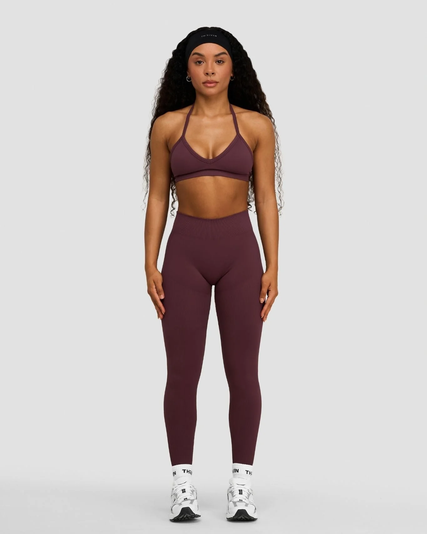 Elevate™ Sculpting Mid Waist Scrunch Leggings | Dark Mauve - Image 5