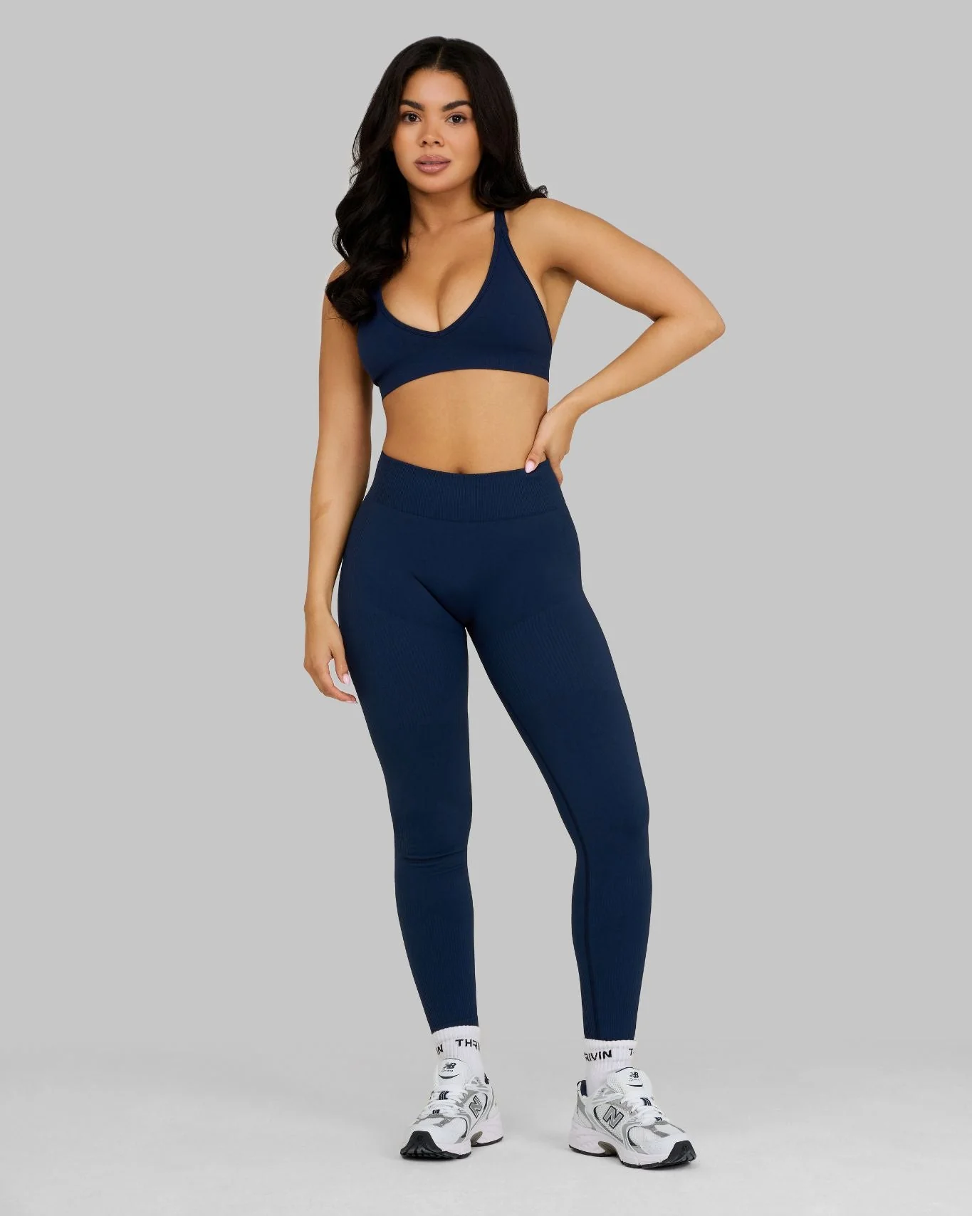 Elevate™ Sculpting Mid Waist Scrunch Leggings | Midnight Navy - Image 3