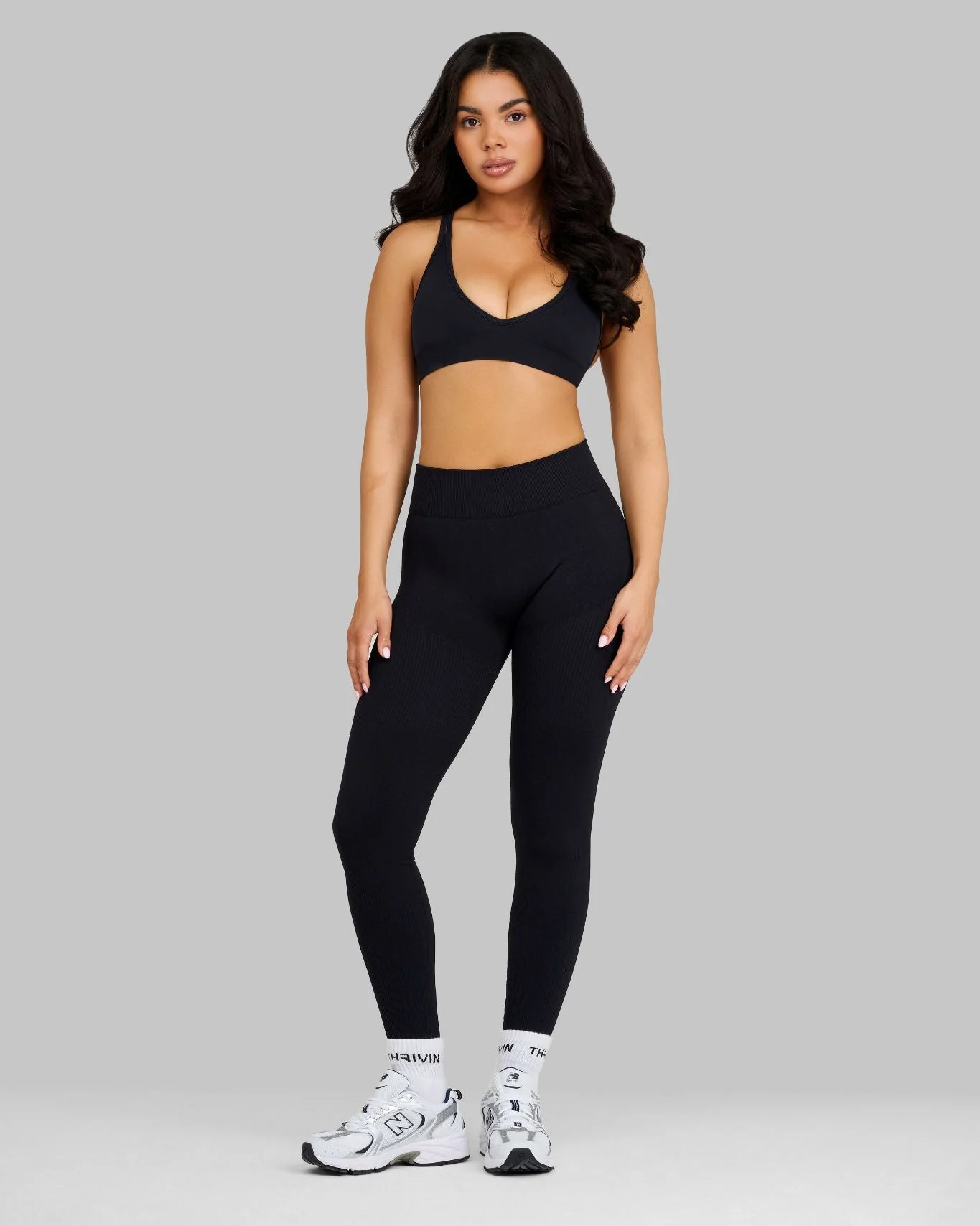 Elevate™ Sculpting Mid Waist Scrunch Leggings | Night Black - Image 3