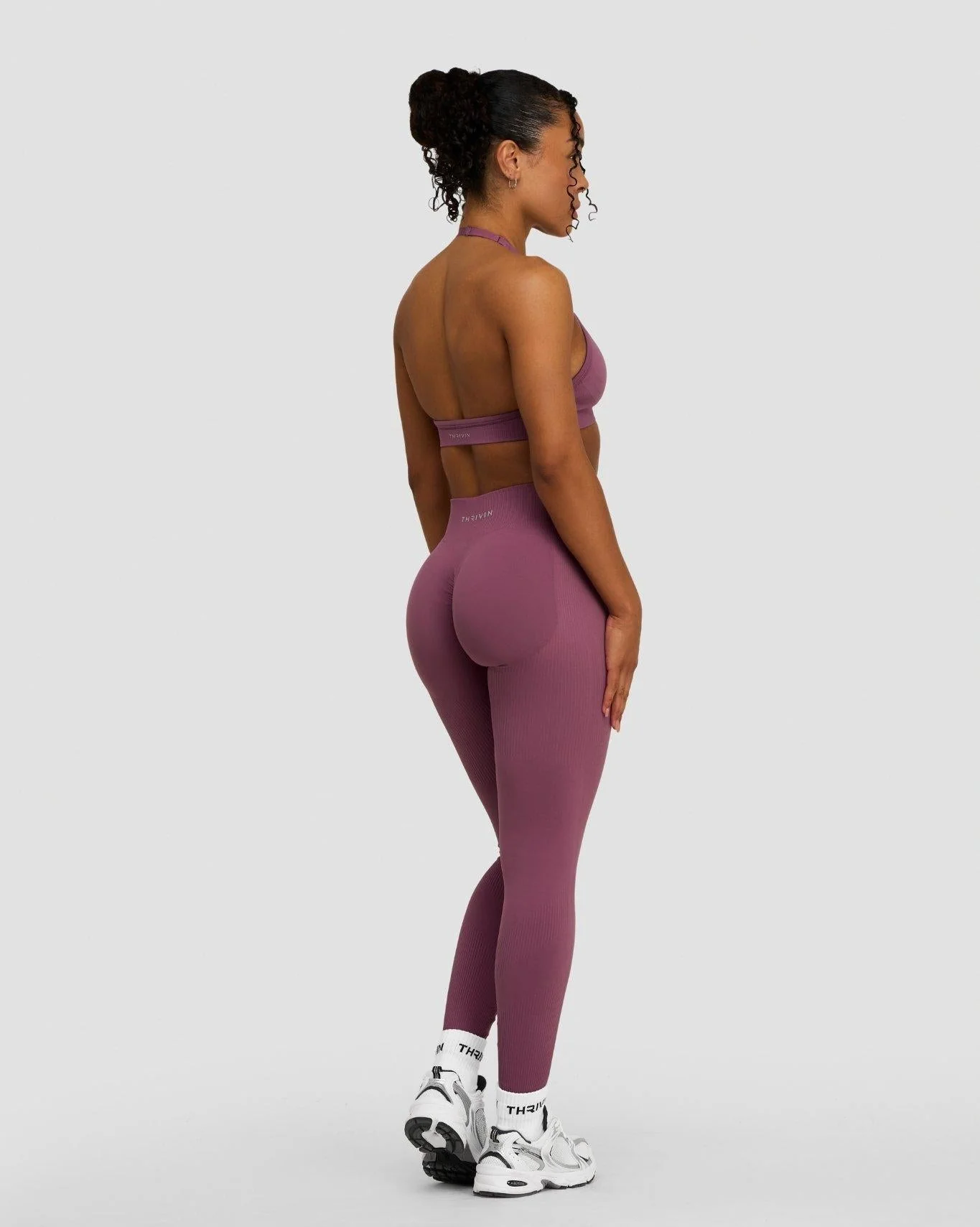 Elevate™ Sculpting Mid Waist Scrunch Leggings | Orchid Mauve - Image 3