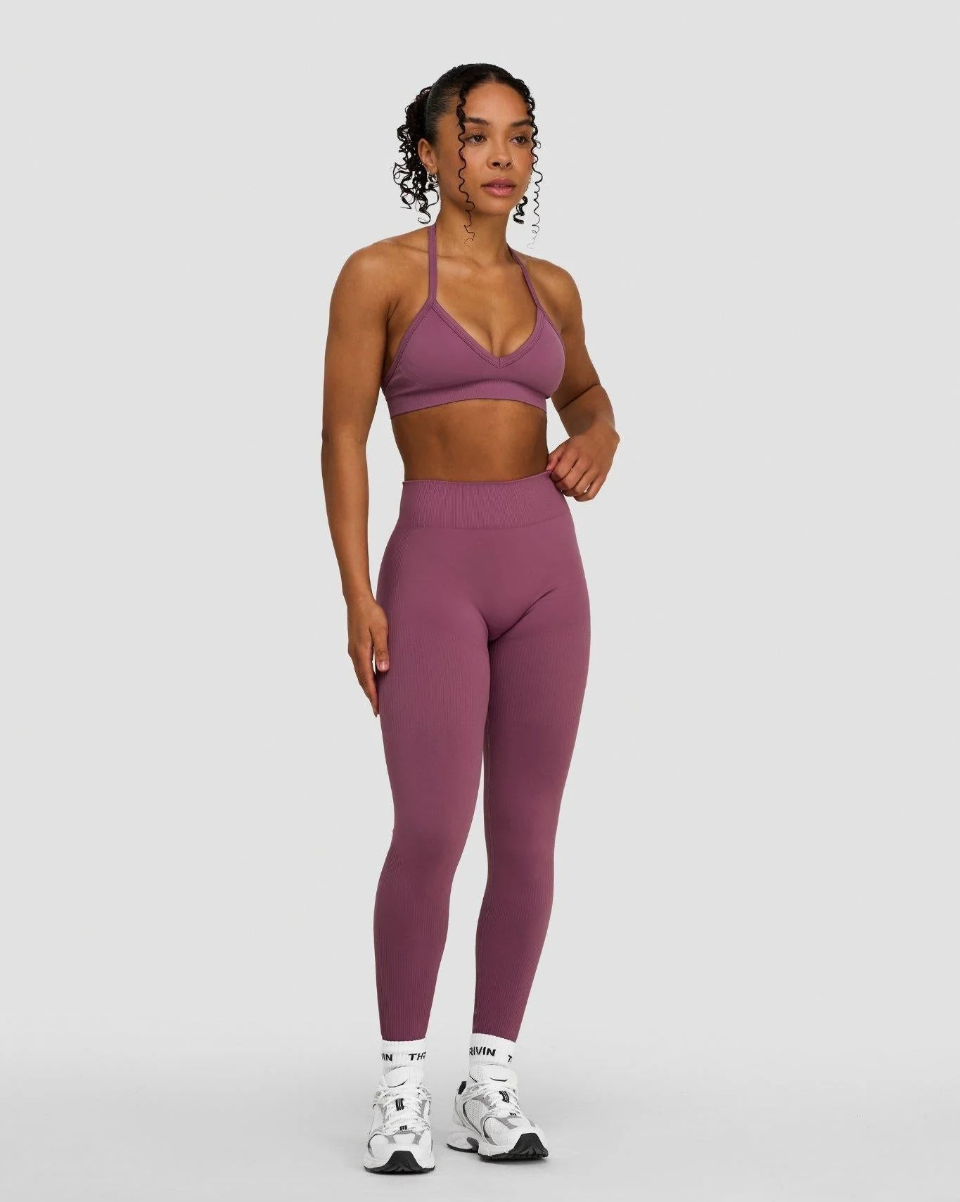 Elevate™ Sculpting Mid Waist Scrunch Leggings | Orchid Mauve - Image 5