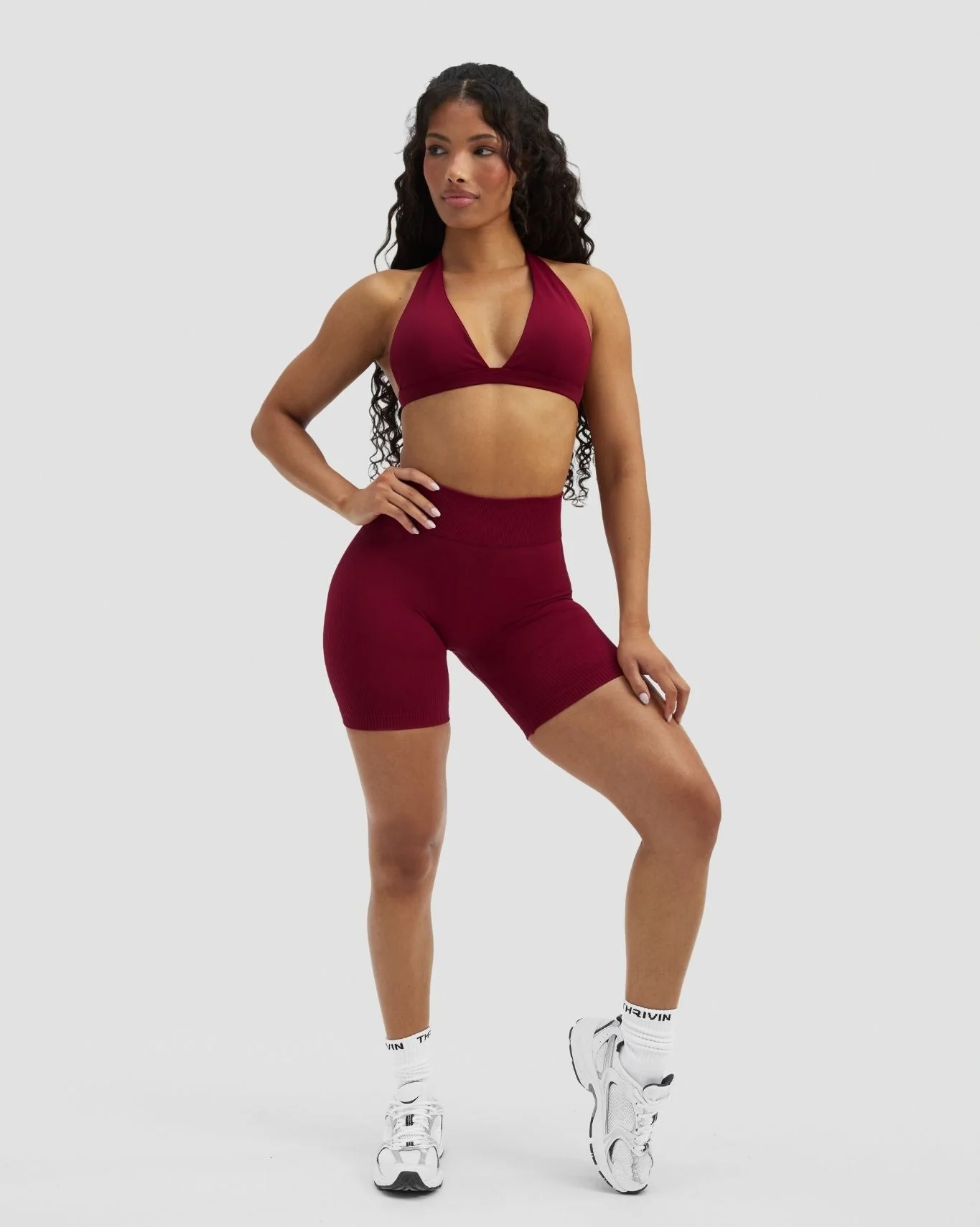 Elevate™ Sculpting Mid Waist Scrunch Shorts | Raspberry - Image 3