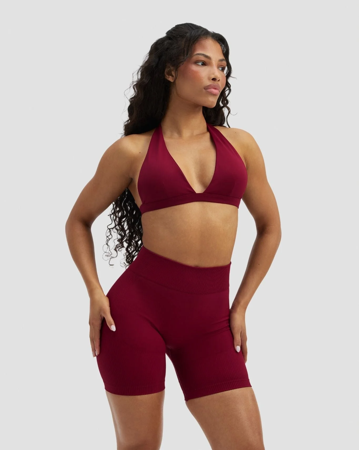 Elevate™ Sculpting Mid Waist Scrunch Shorts | Raspberry - Image 7