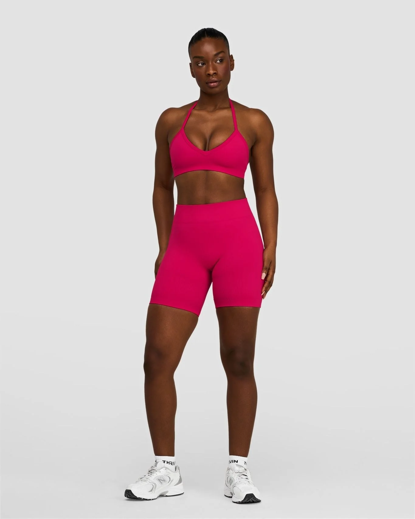 Elevate™ Sculpting Mid Waist Scrunch Shorts | Strawberry - Image 3