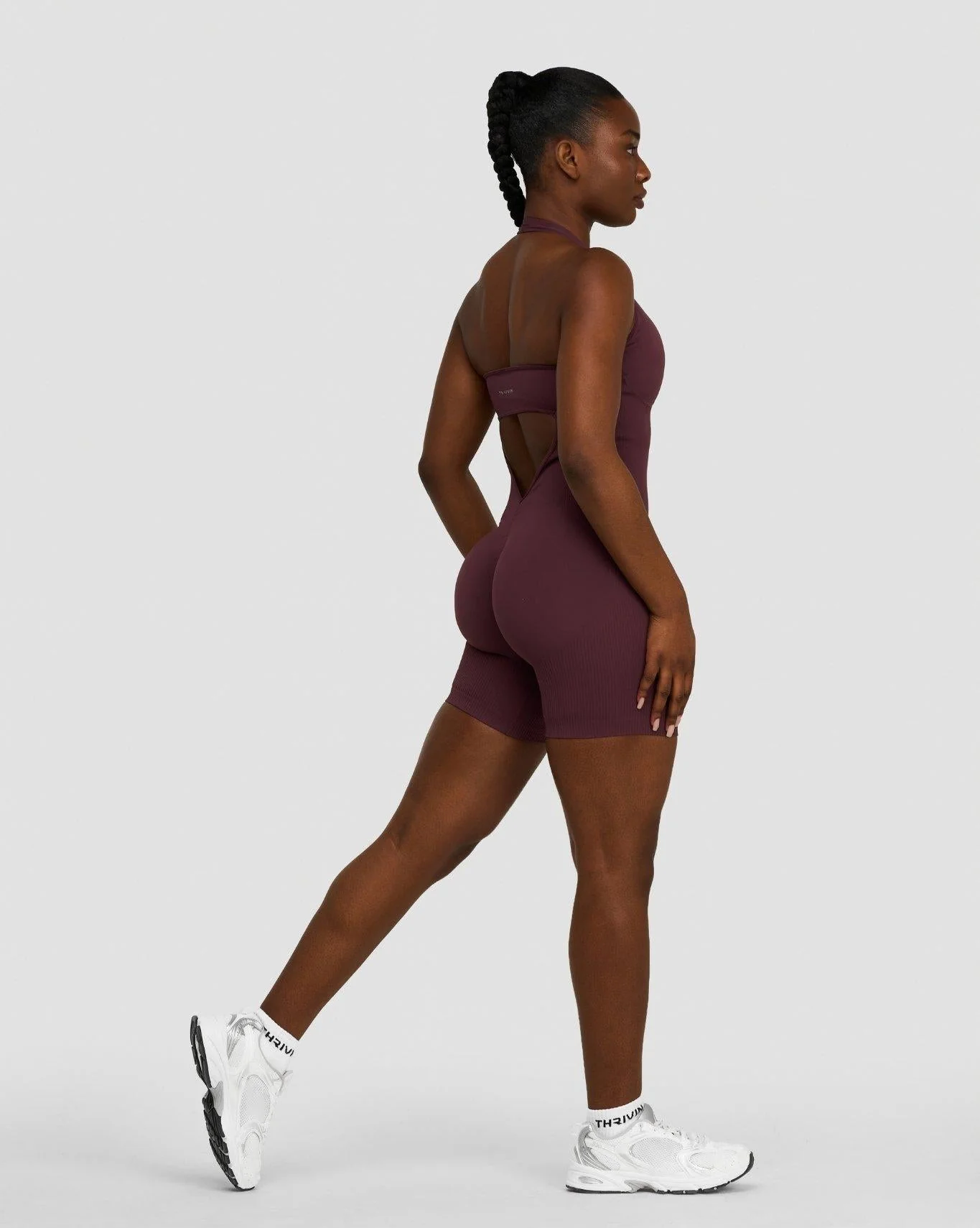 Elevate™ Sculpting Halterneck All In One | Dark Mauve - Image 4