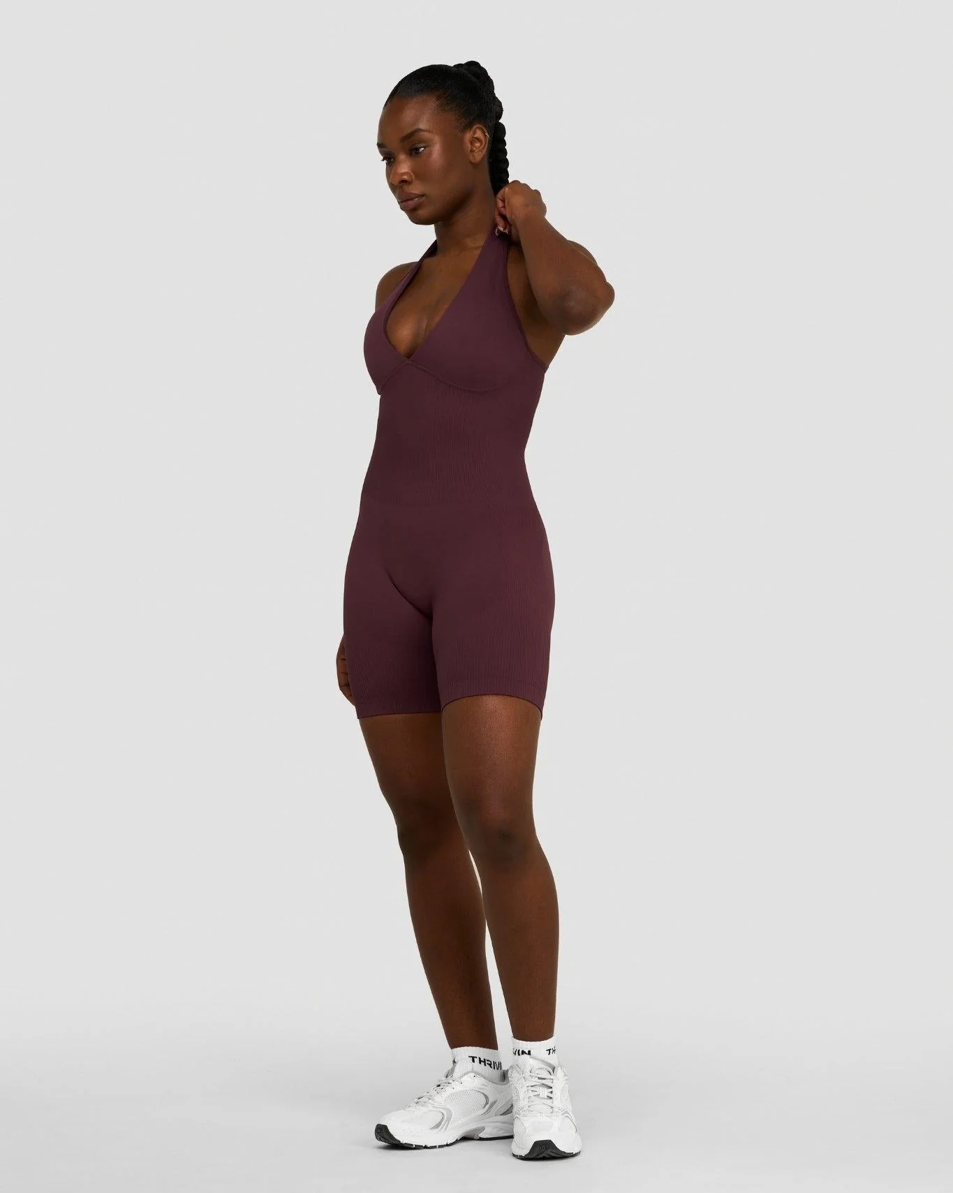 Elevate™ Sculpting Halterneck All In One | Dark Mauve - Image 7