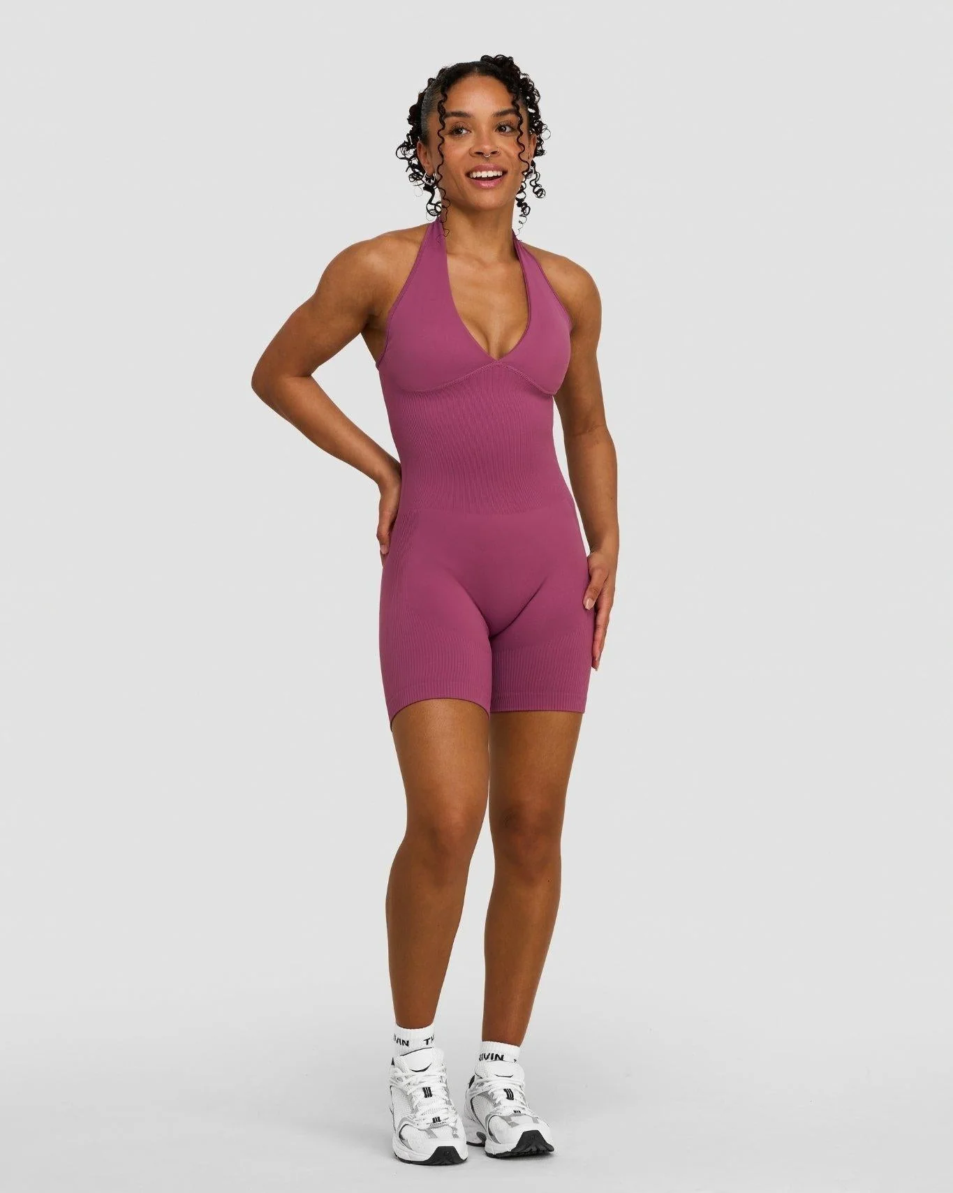 Elevate™ Sculpting Halterneck All In One | Orchid Mauve - Image 9