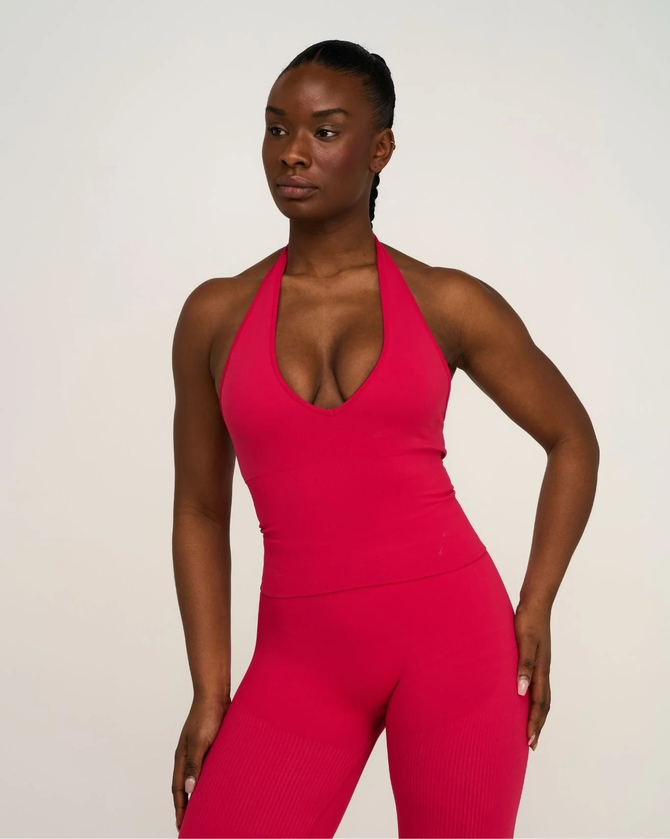 Elevate™ Sculpting Seamless Halterneck Top | Strawberry - Image 3
