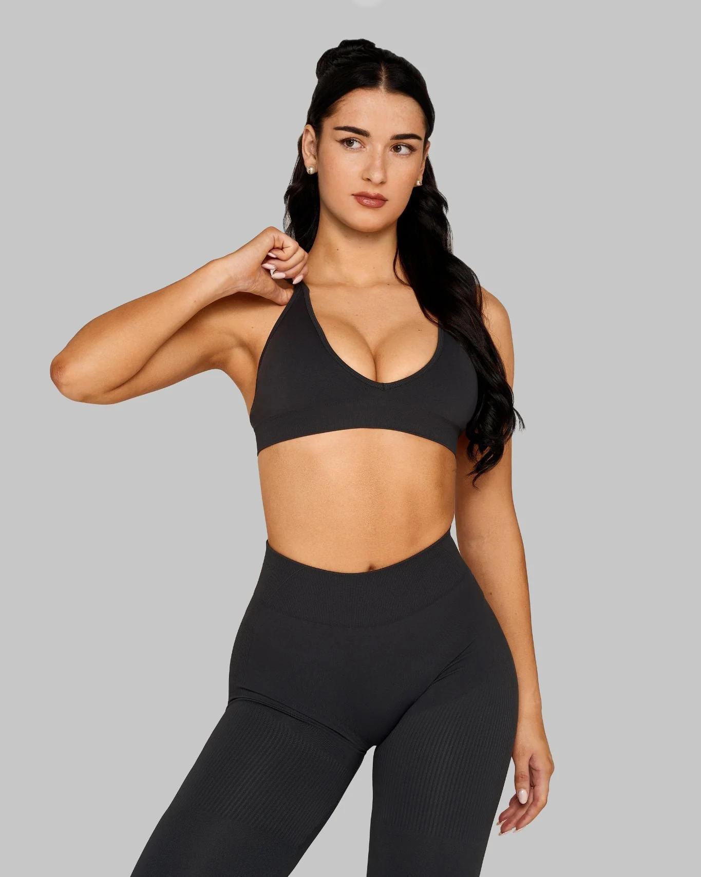 Elevate™ Sculpting Seamless High Apex Bra | Charcoal Grey - Image 3