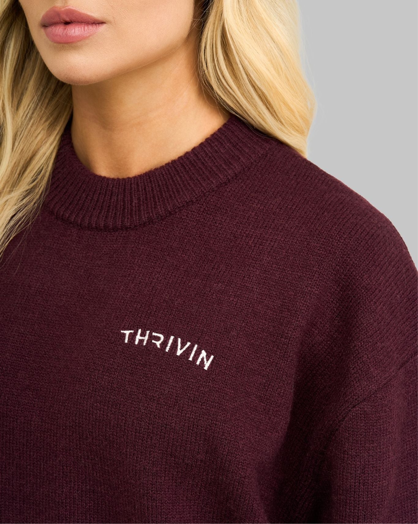 Essential Knitted Sweater & Trouser 2-Piece Set | Winter Plum - Image 3