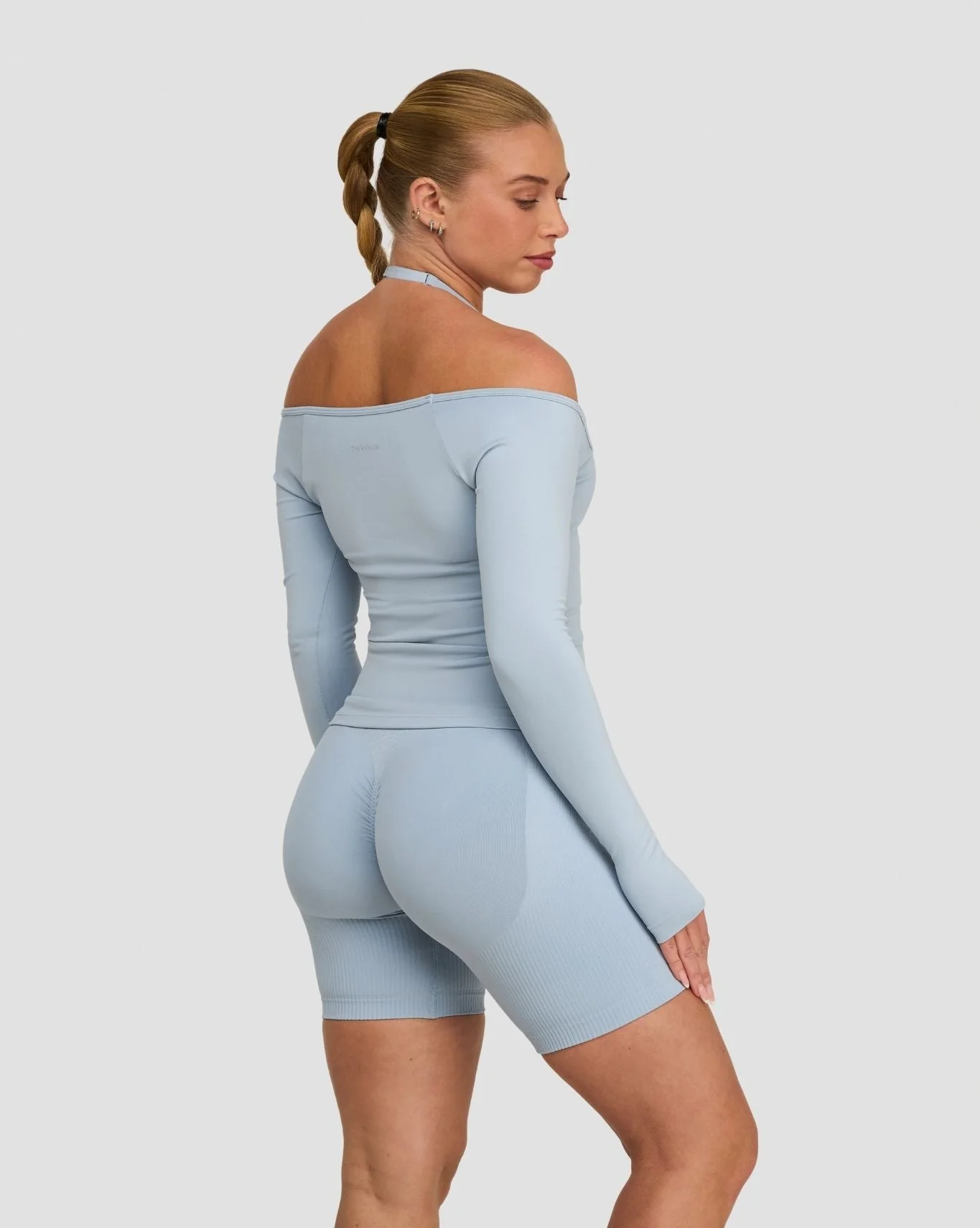 Elevate™ Sculpting Seamless V-Neck Top | Blue Haze - Image 5