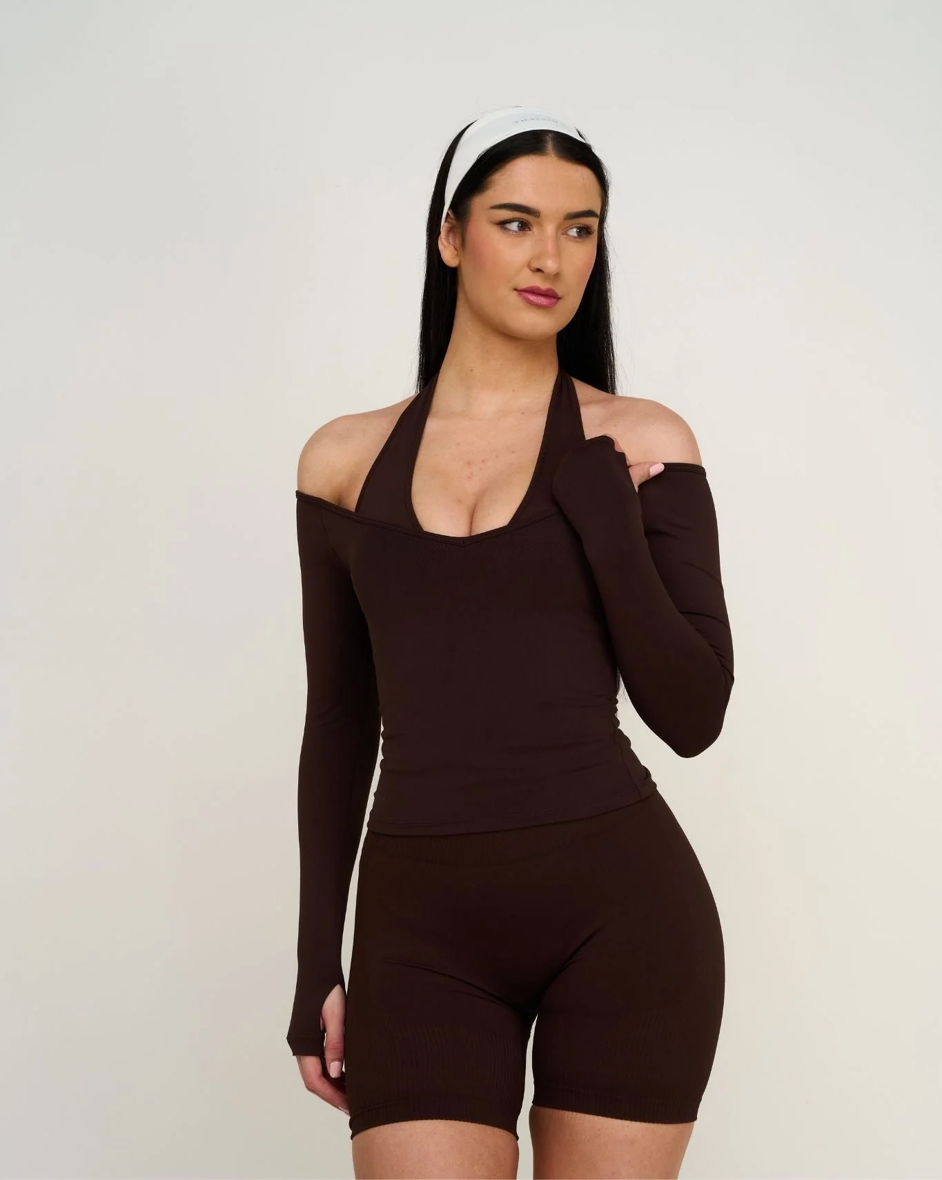 Elevate™ Sculpting Seamless V-Neck Top | Coffee - Image 4