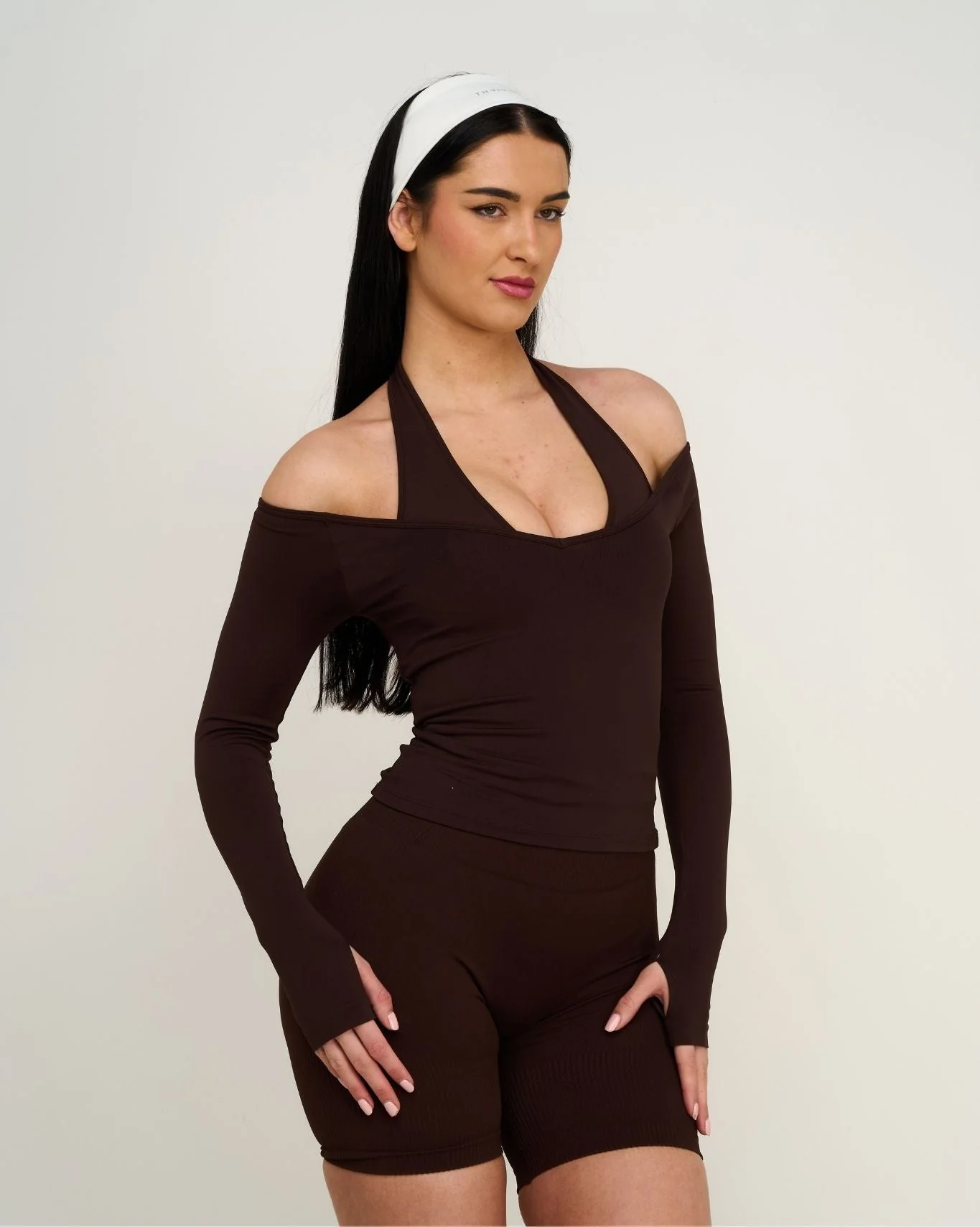 Elevate™ Sculpting Seamless V-Neck Top | Coffee - Image 5