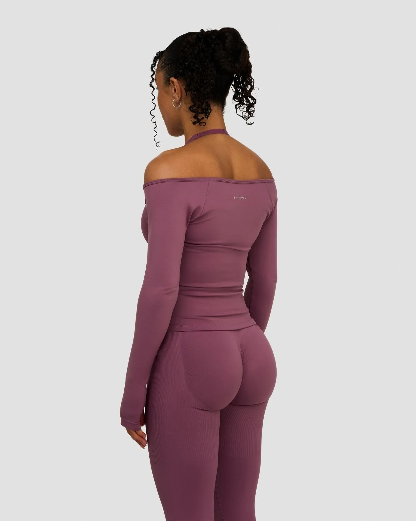 Elevate™ Sculpting Seamless V-Neck Top | Orchid Mauve - Image 3