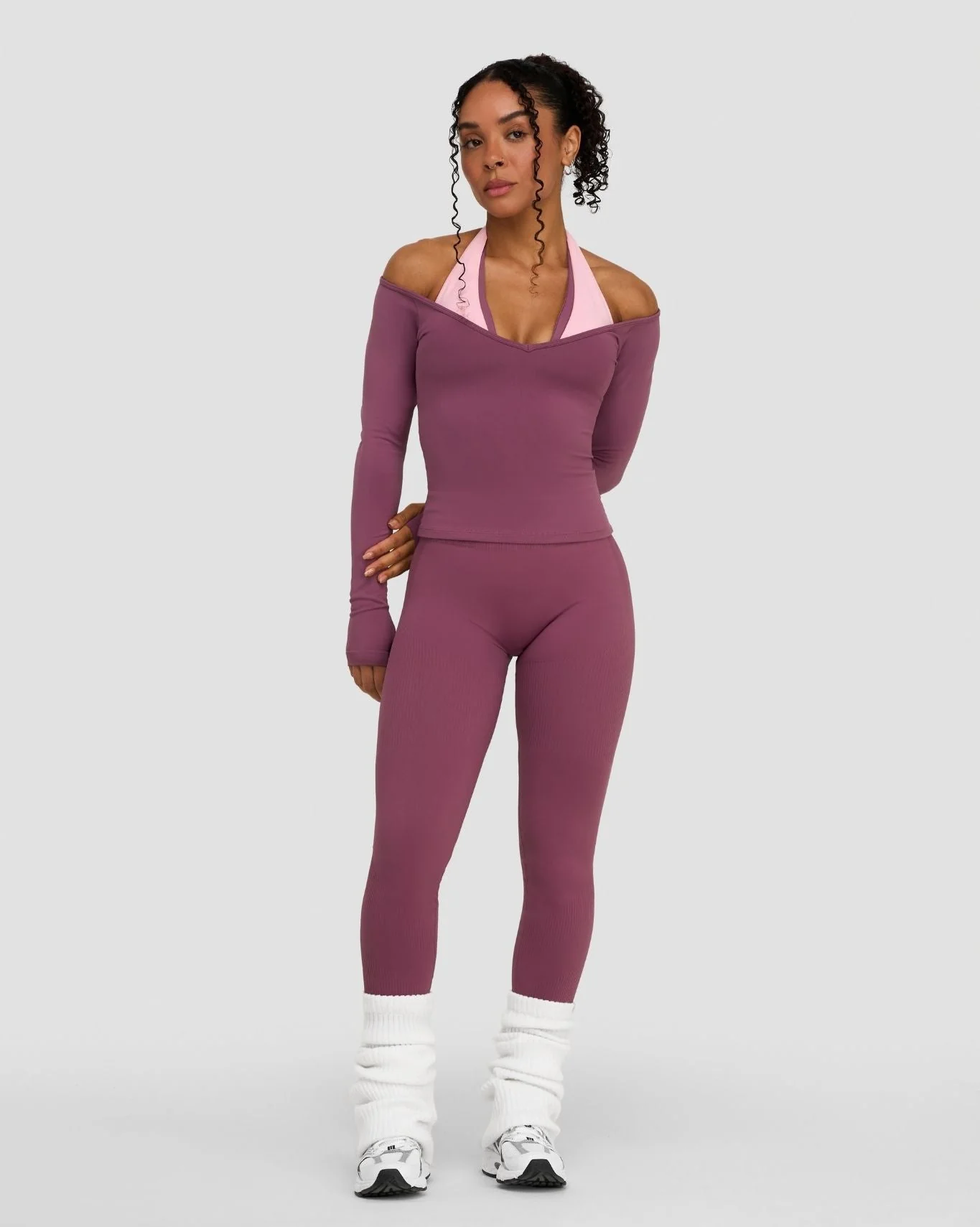Elevate™ Sculpting Seamless V-Neck Top | Orchid Mauve - Image 5