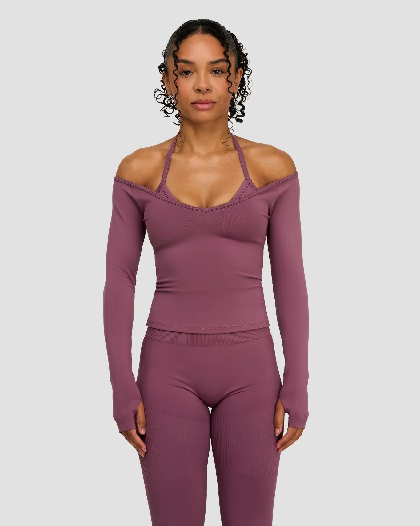 Elevate™ Sculpting Seamless V-Neck Top | Orchid Mauve - Image 6