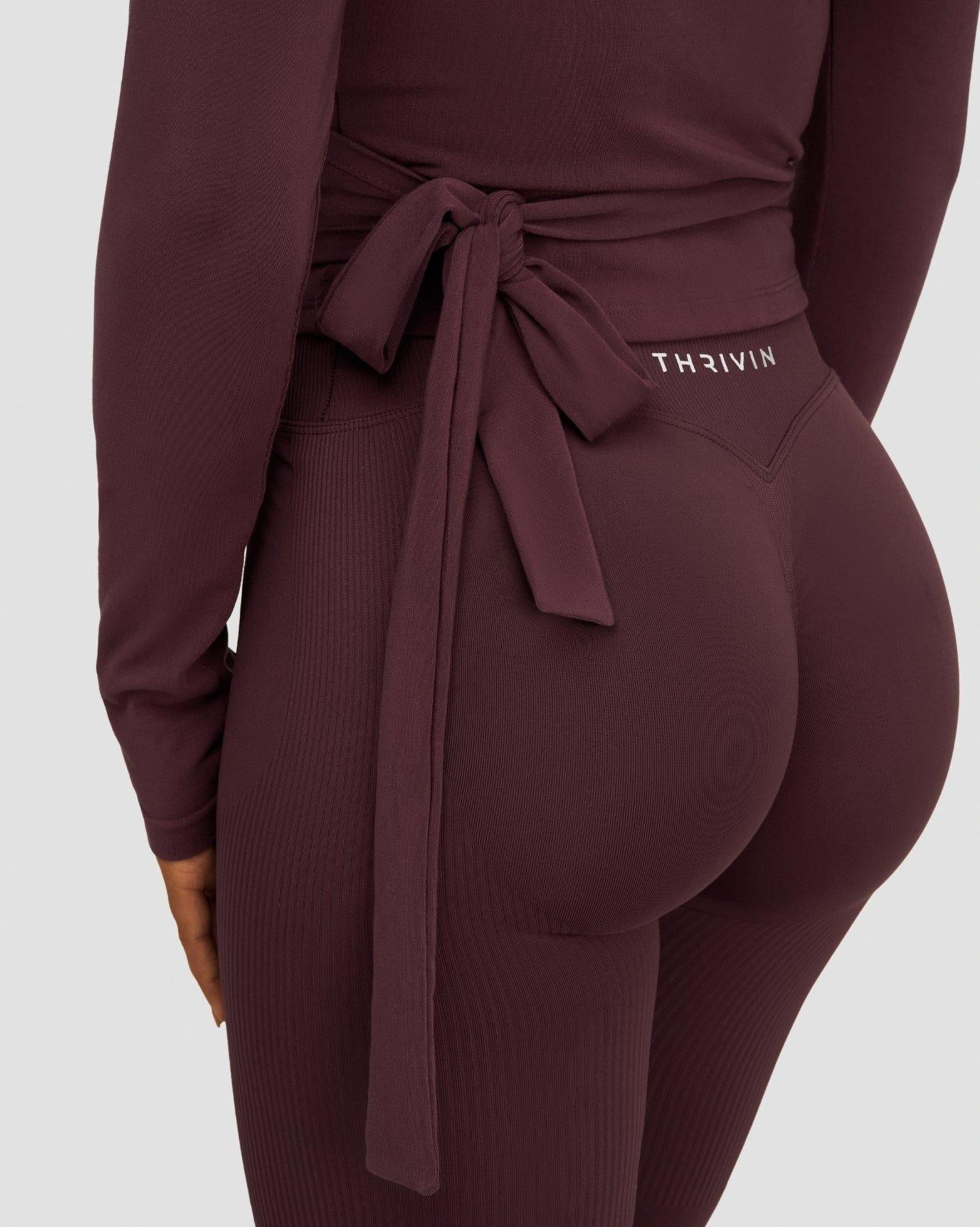 The Essential Collection Wrap Top | Dark Mauve - Image 4