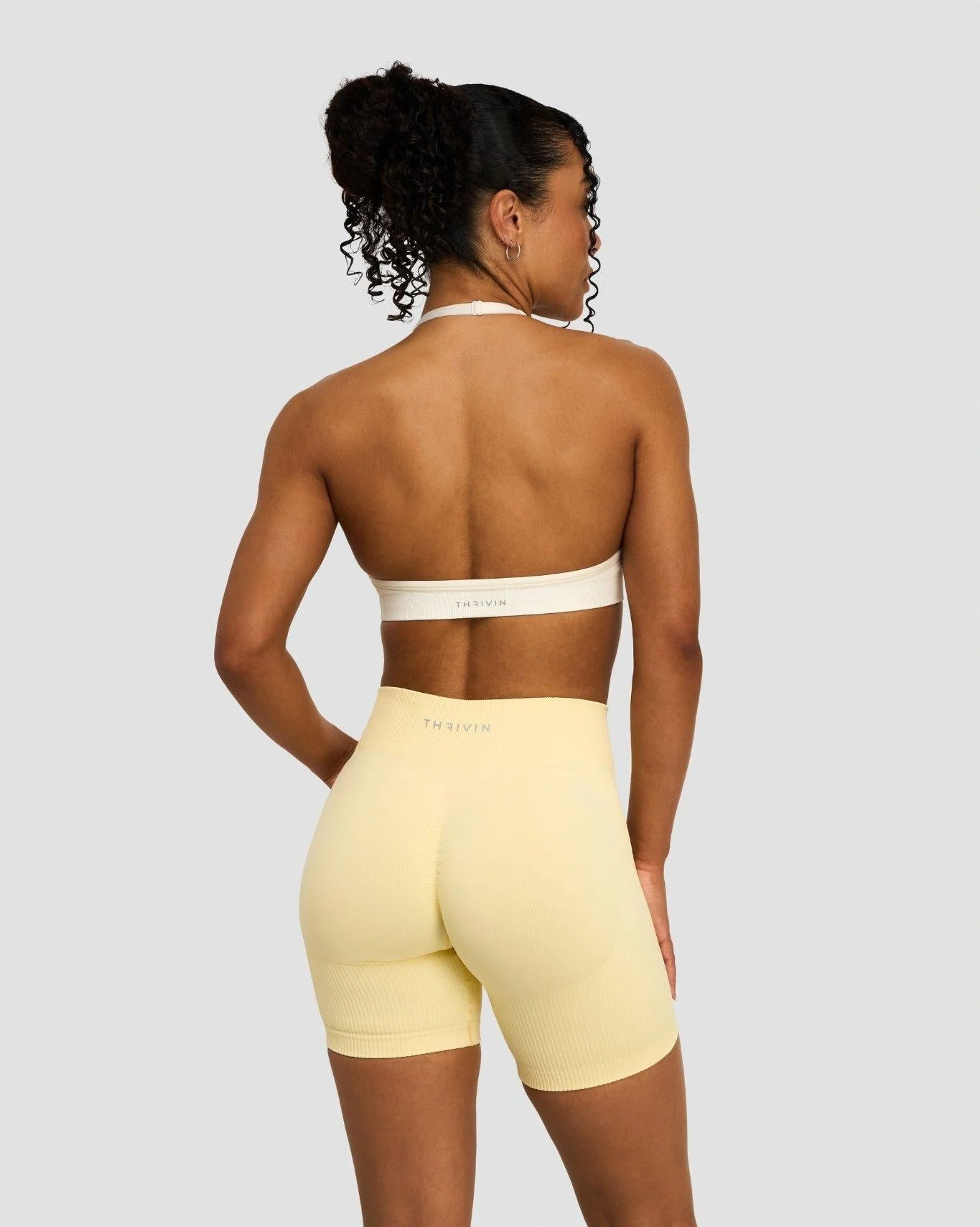 Elevate™ Sculpting Seamless Adjustable Halter Bra | Cream - Image 3