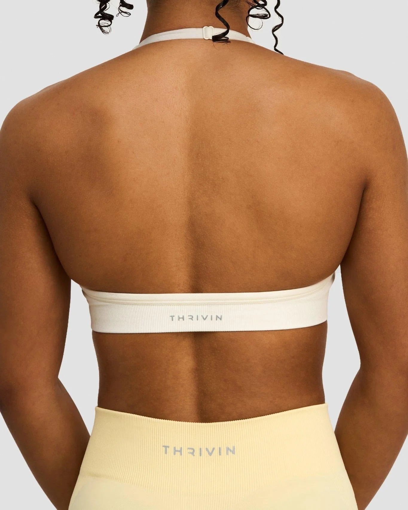 Elevate™ Sculpting Seamless Adjustable Halter Bra | Cream - Image 4