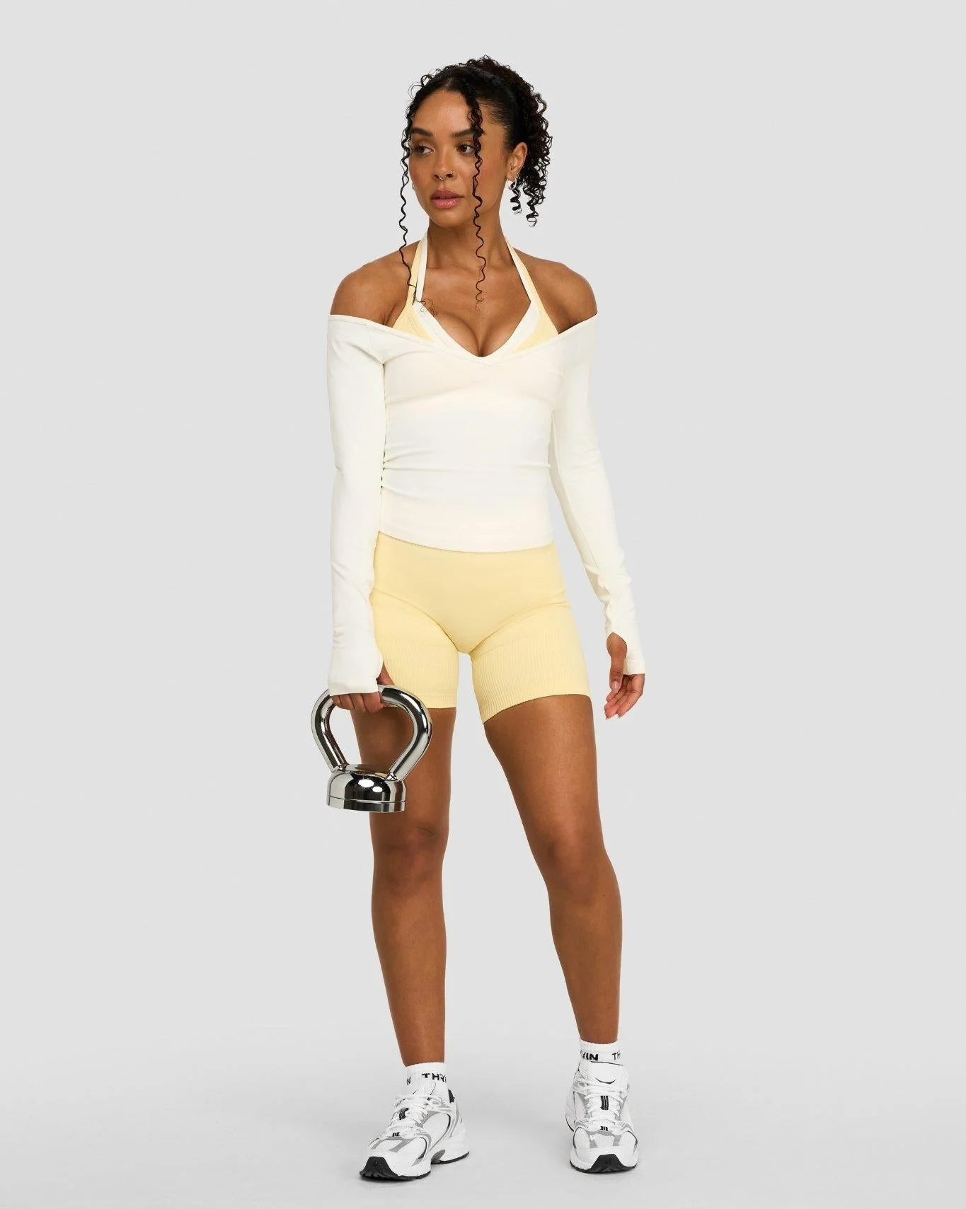 Elevate™ Sculpting Seamless Adjustable Halter Bra | Cream - Image 6
