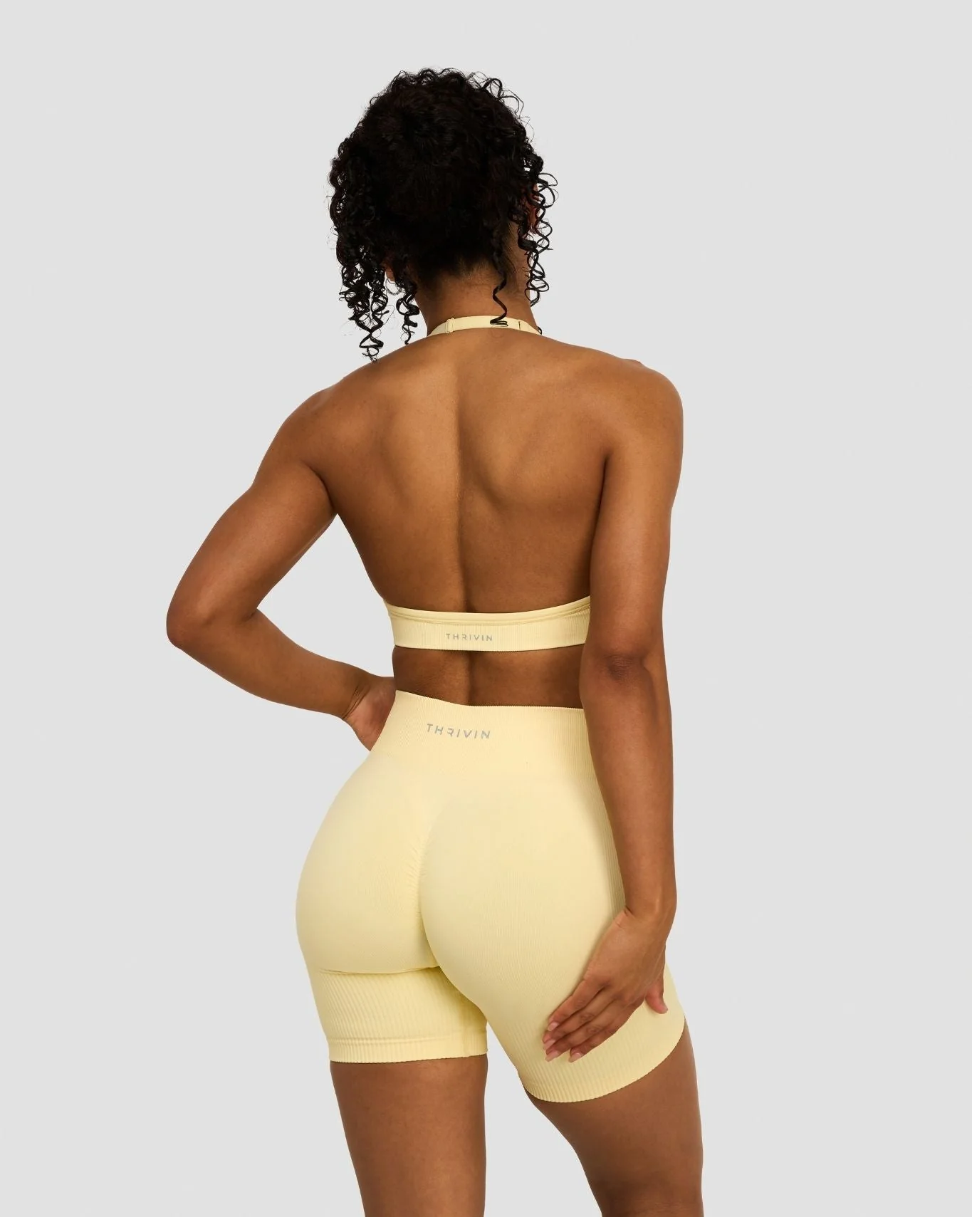 Elevate™ Sculpting Seamless Adjustable Halter Bra | Golden Butter - Image 2