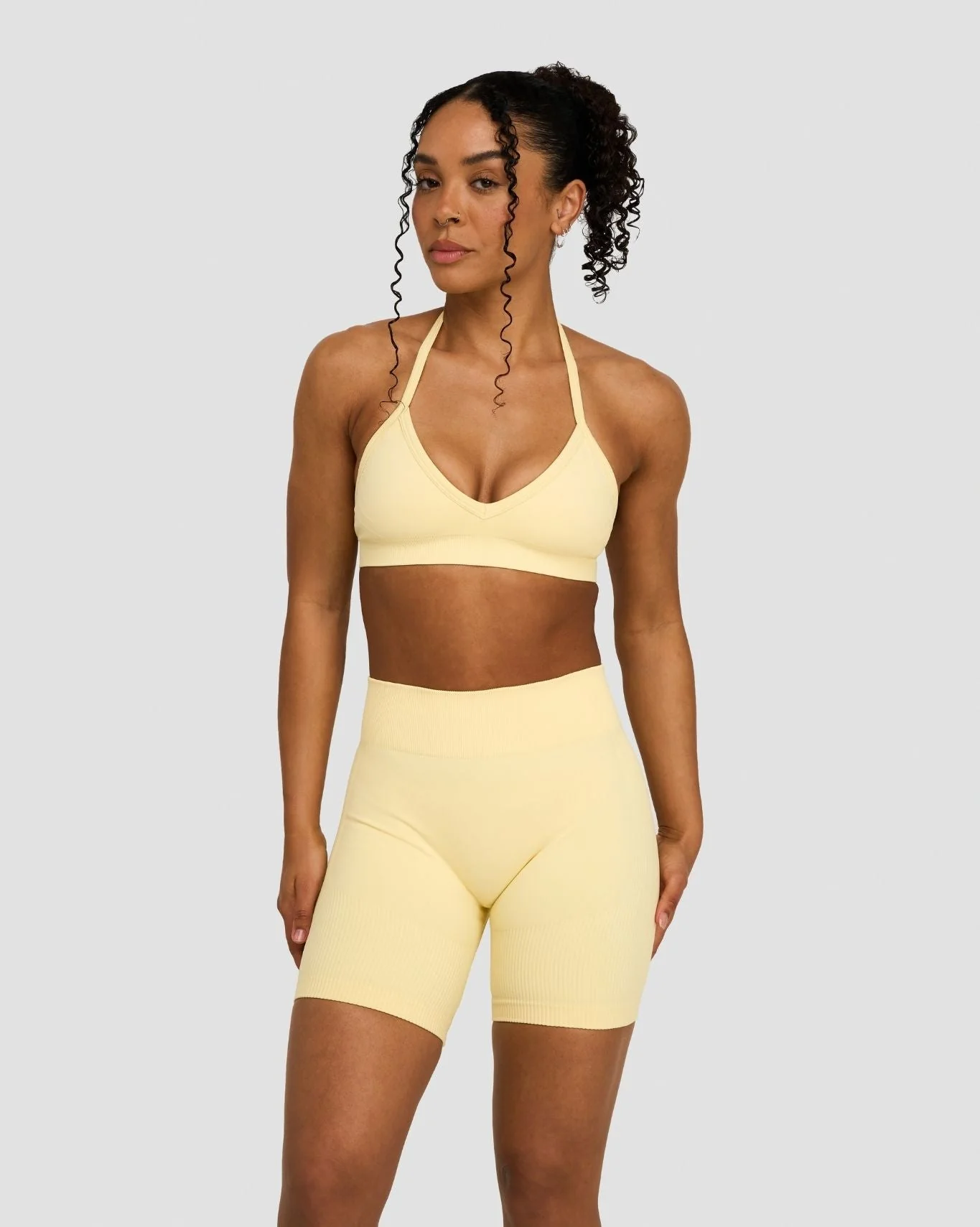 Elevate™ Sculpting Seamless Adjustable Halter Bra | Golden Butter - Image 3