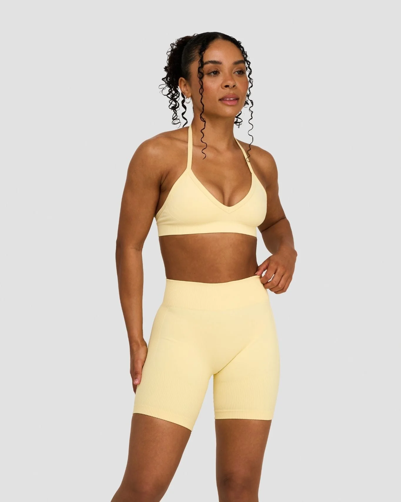 Elevate™ Sculpting Seamless Adjustable Halter Bra | Golden Butter - Image 6