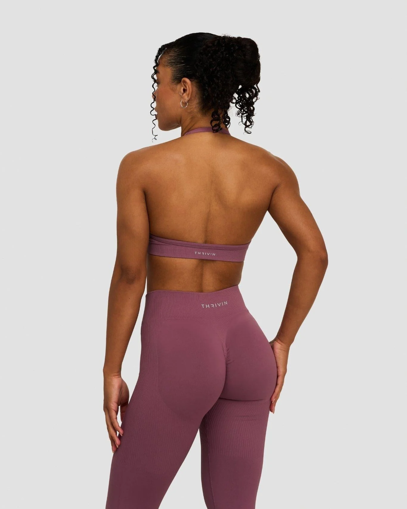 Elevate™ Sculpting Seamless Adjustable Halter Bra | Orchid Mauve - Image 2