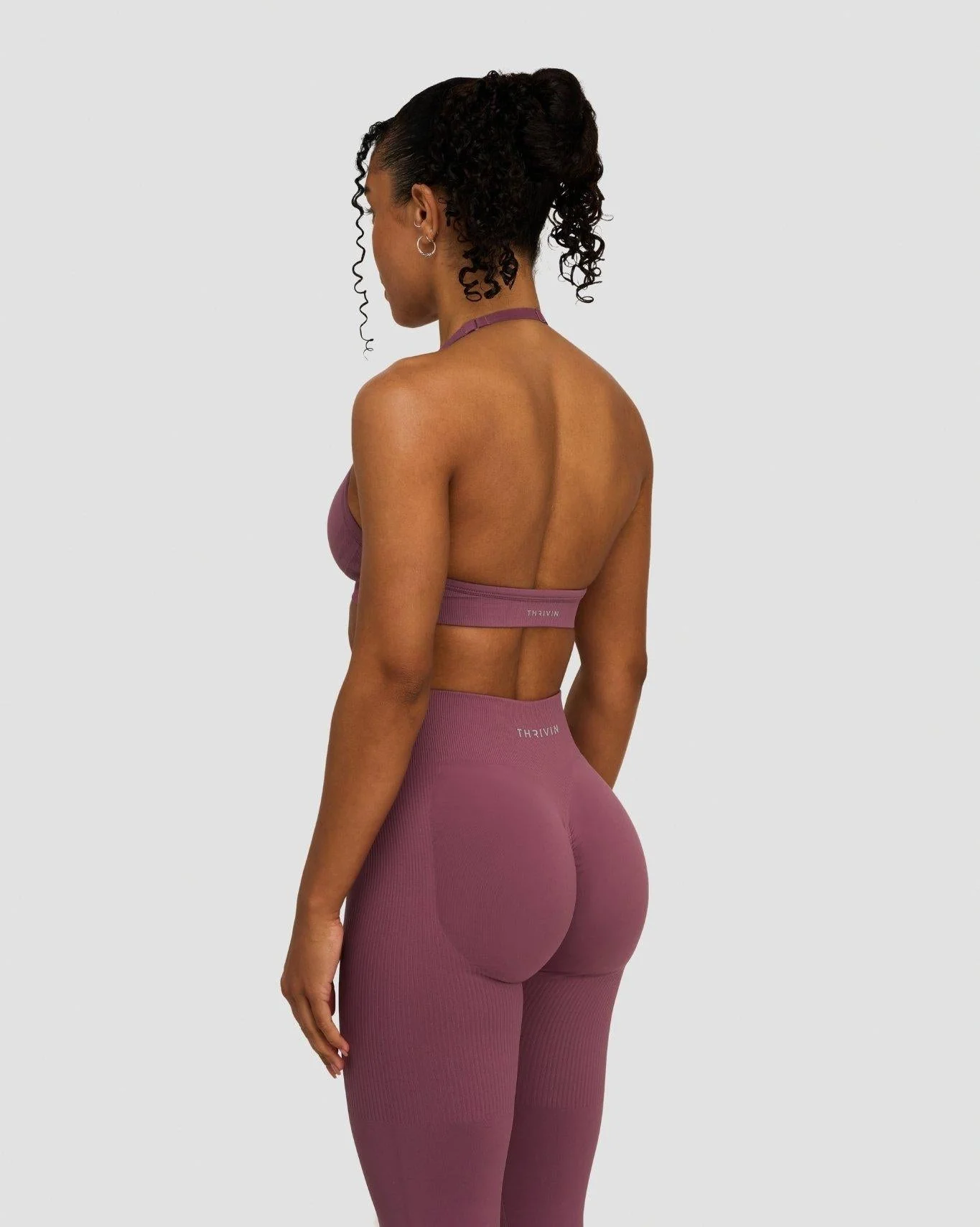 Elevate™ Sculpting Seamless Adjustable Halter Bra | Orchid Mauve - Image 4