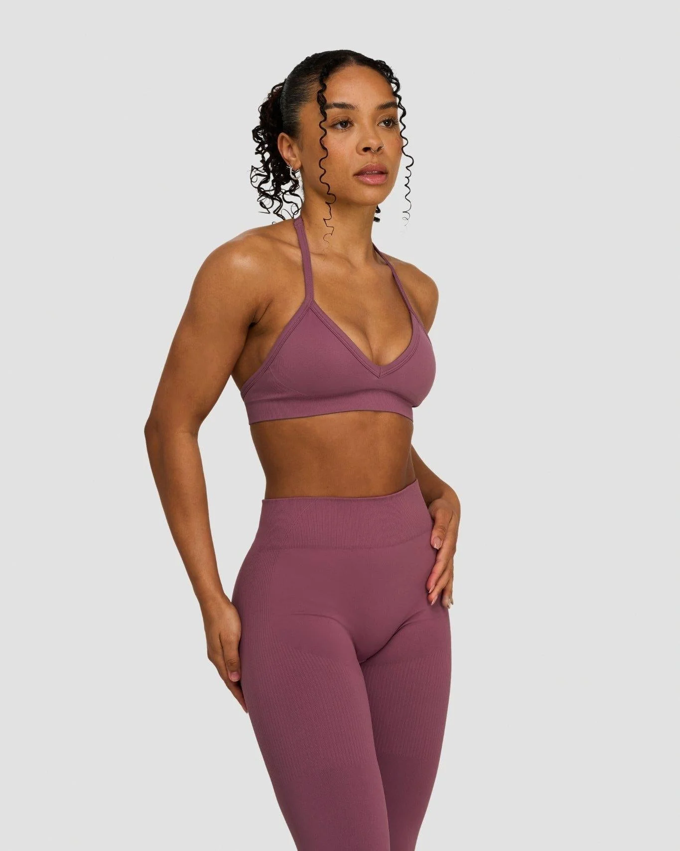 Elevate™ Sculpting Seamless Adjustable Halter Bra | Orchid Mauve - Image 5