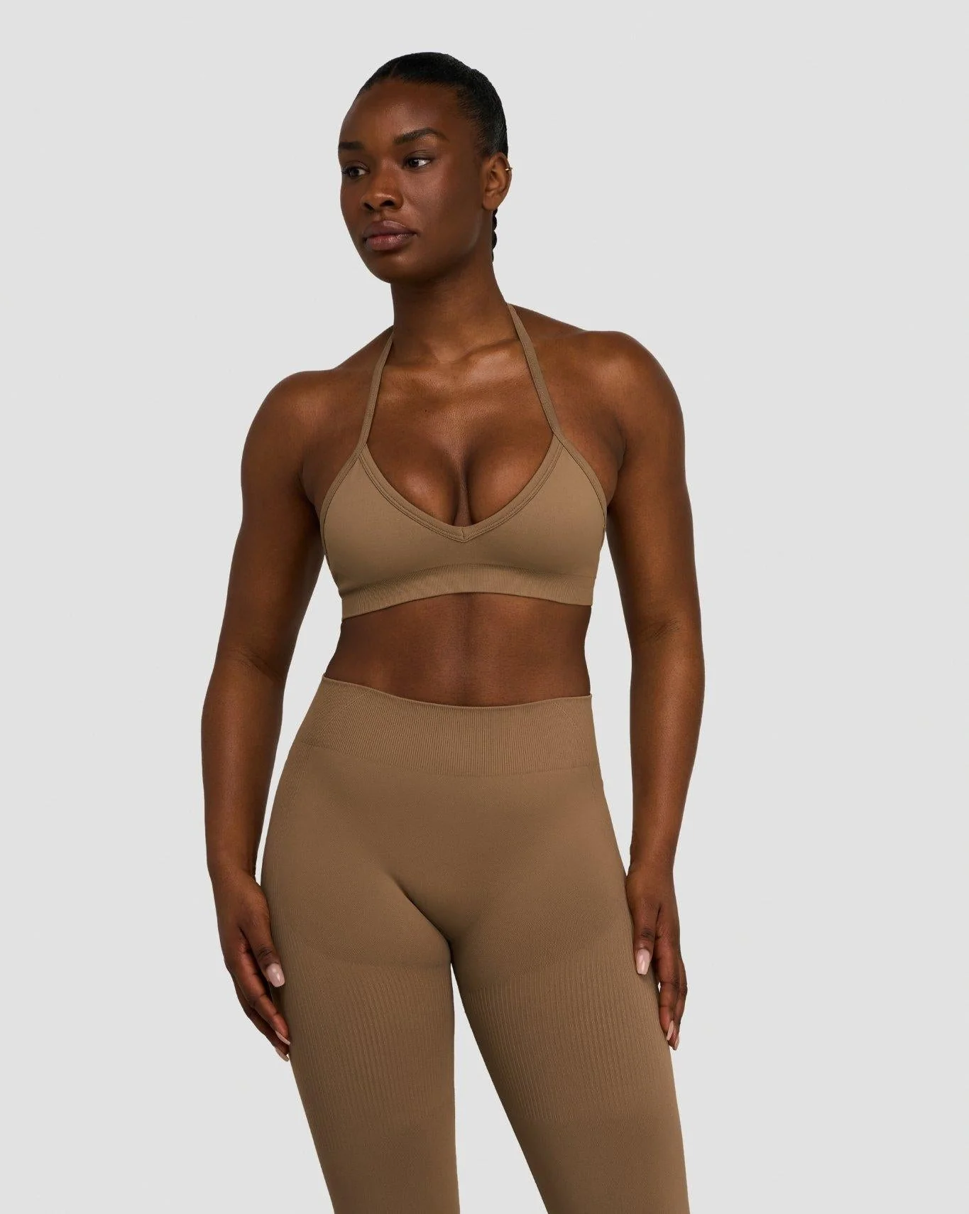 Elevate™ Sculpting Seamless Adjustable Halter Bra | Toffee - Image 5