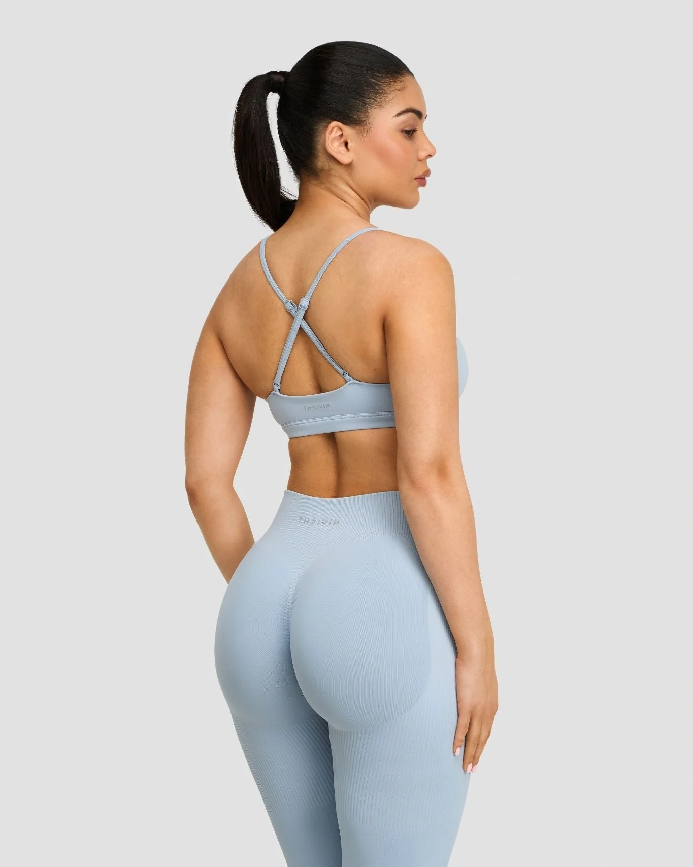 Elevate™ Sculpting Seamless Scoop Neck Bra | Blue Haze - Image 2