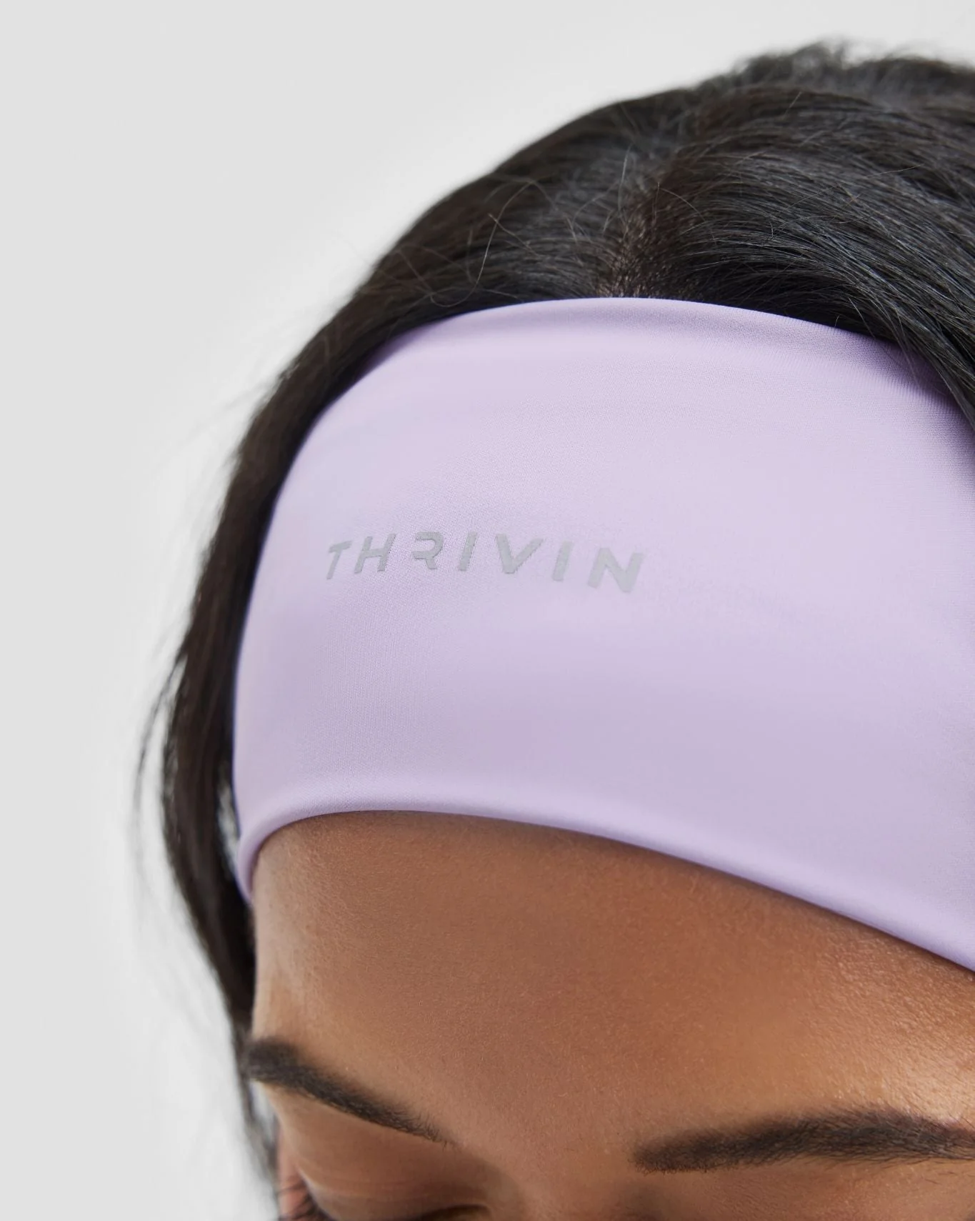 The Essential Collection Chrome Logo Headband | Lilac - Image 2