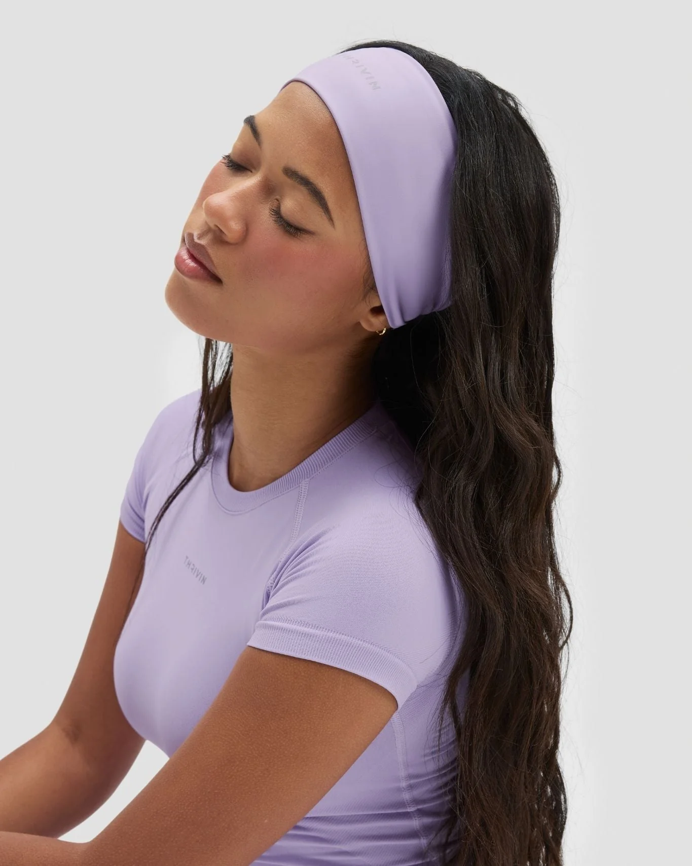 The Essential Collection Chrome Logo Headband | Lilac - Image 4