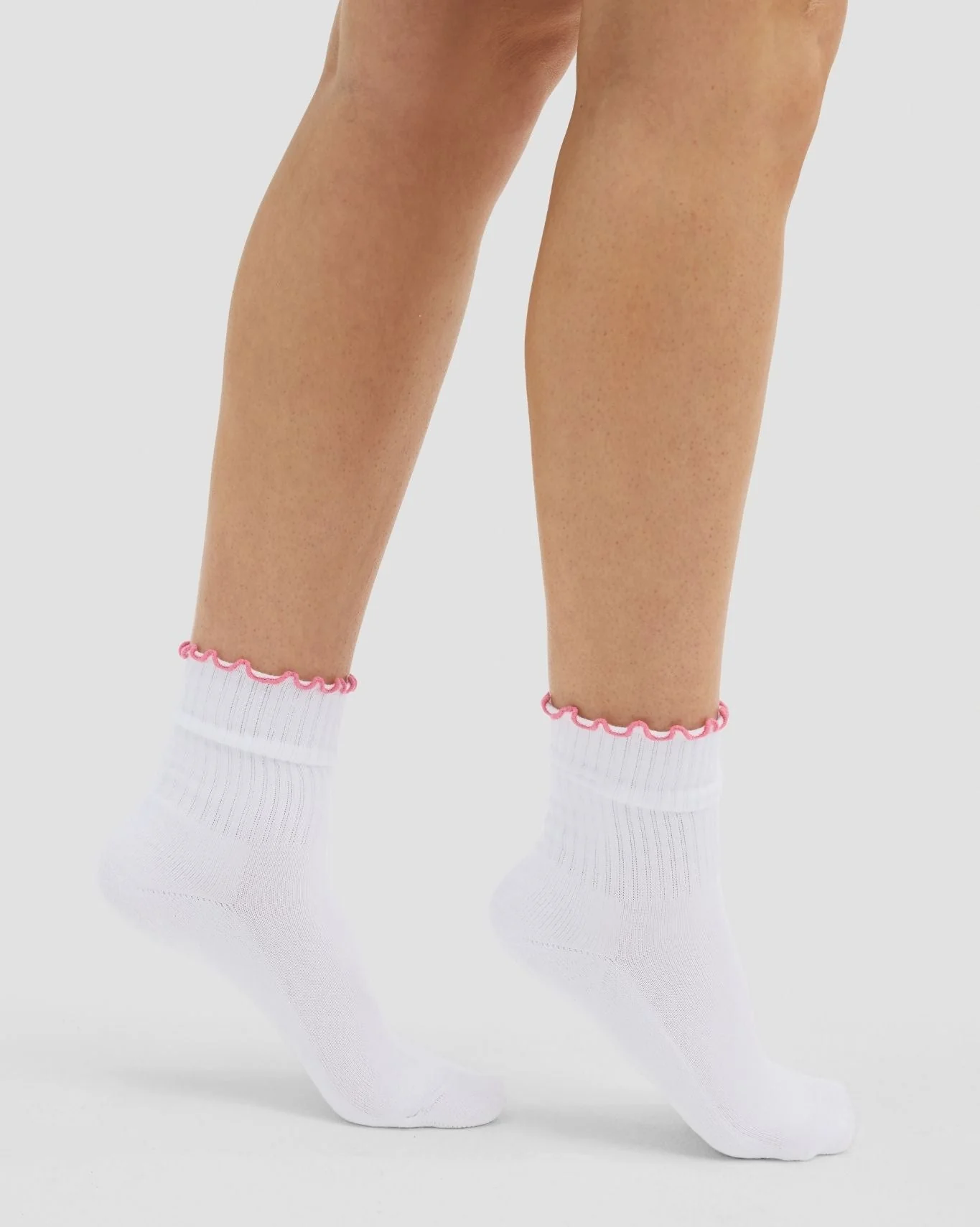 THRIVIN Frill Ruffle Socks | Bubble Pink - Image 4